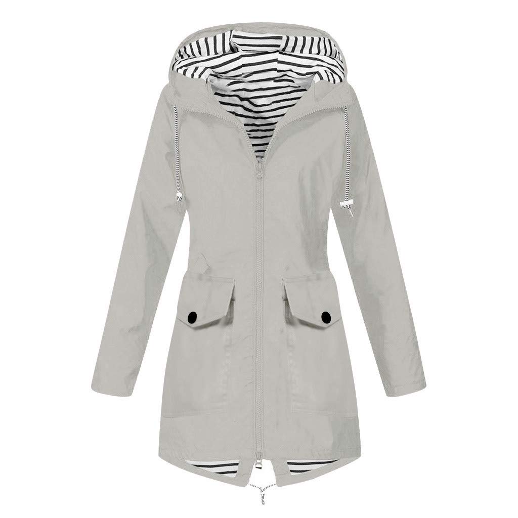 **Women's Waterproof Rain Jacket - Plus Size Windproof Hooded Loose Coat for Outdoor Activities | Trendy & Comfortable for Hiking, Camping & Daily Wear**