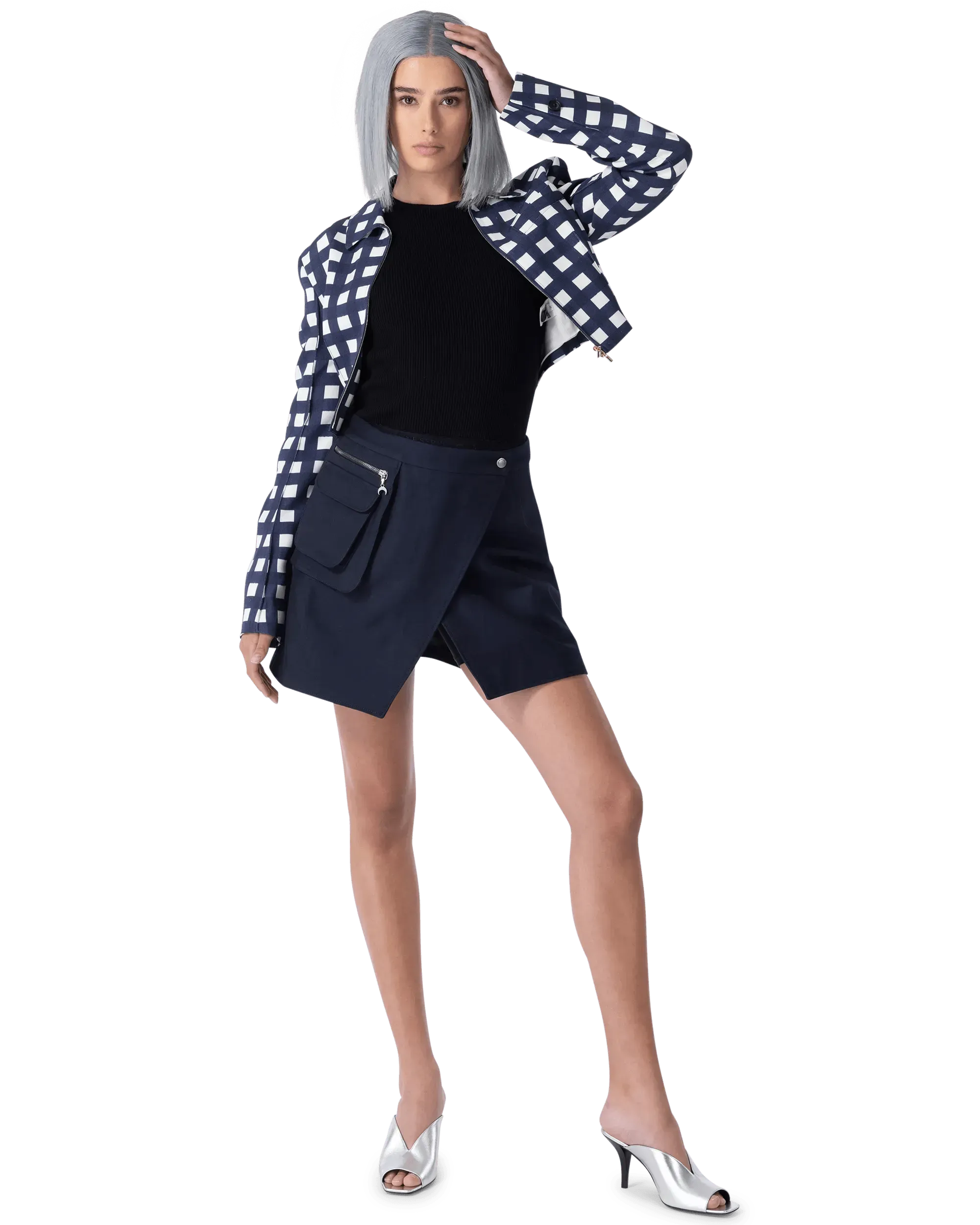 Limao Check Cropped Jacket - Stylish Women's Plaid Outerwear for Fall & Winter | Perfect for Casual Outfits, Date Nights & Office Wear