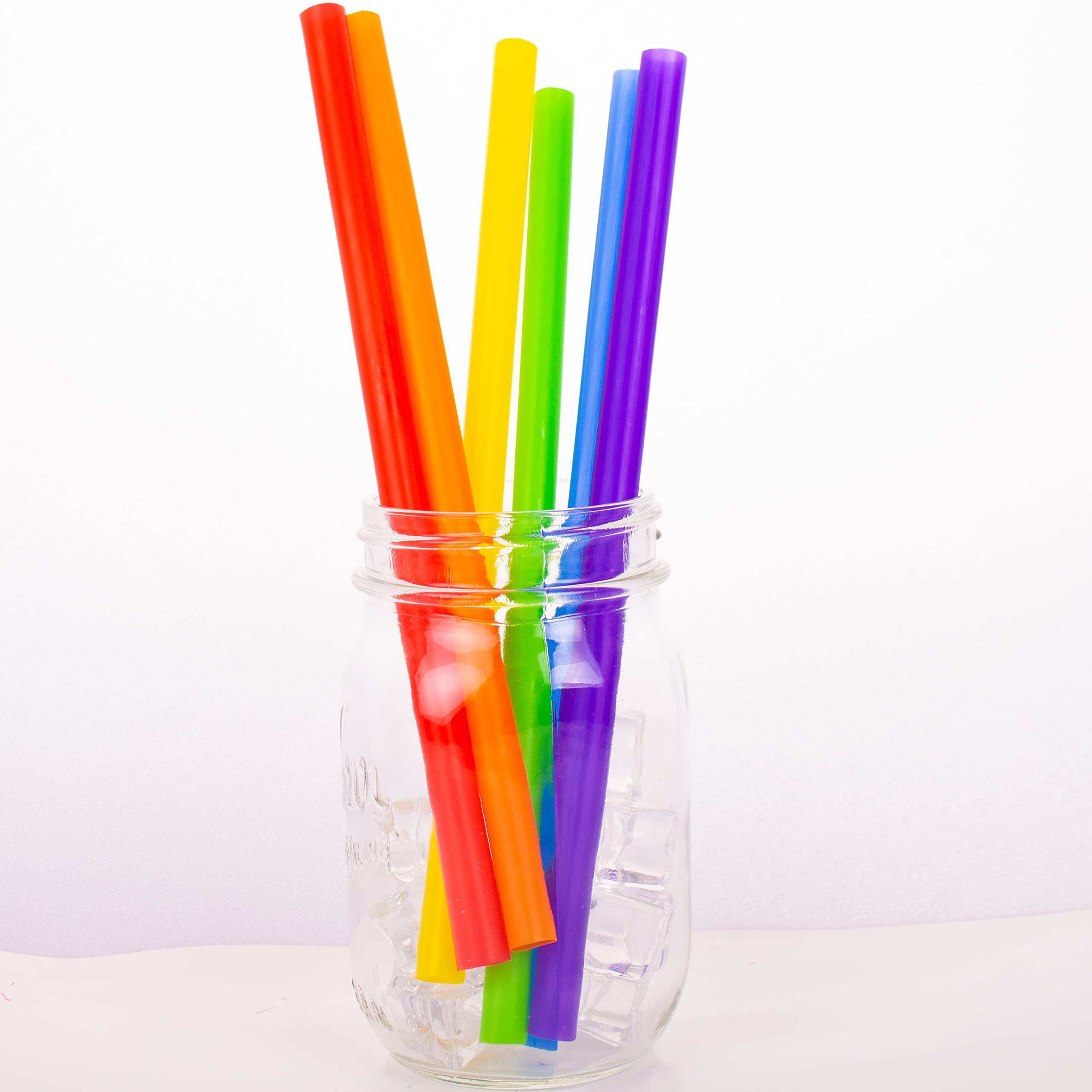 Colorful Jumbo Smoothie Drinking Straws - 25 Pack | Reusable & BPA-Free | Perfect for Smoothies, Milkshakes, and Party Drinks