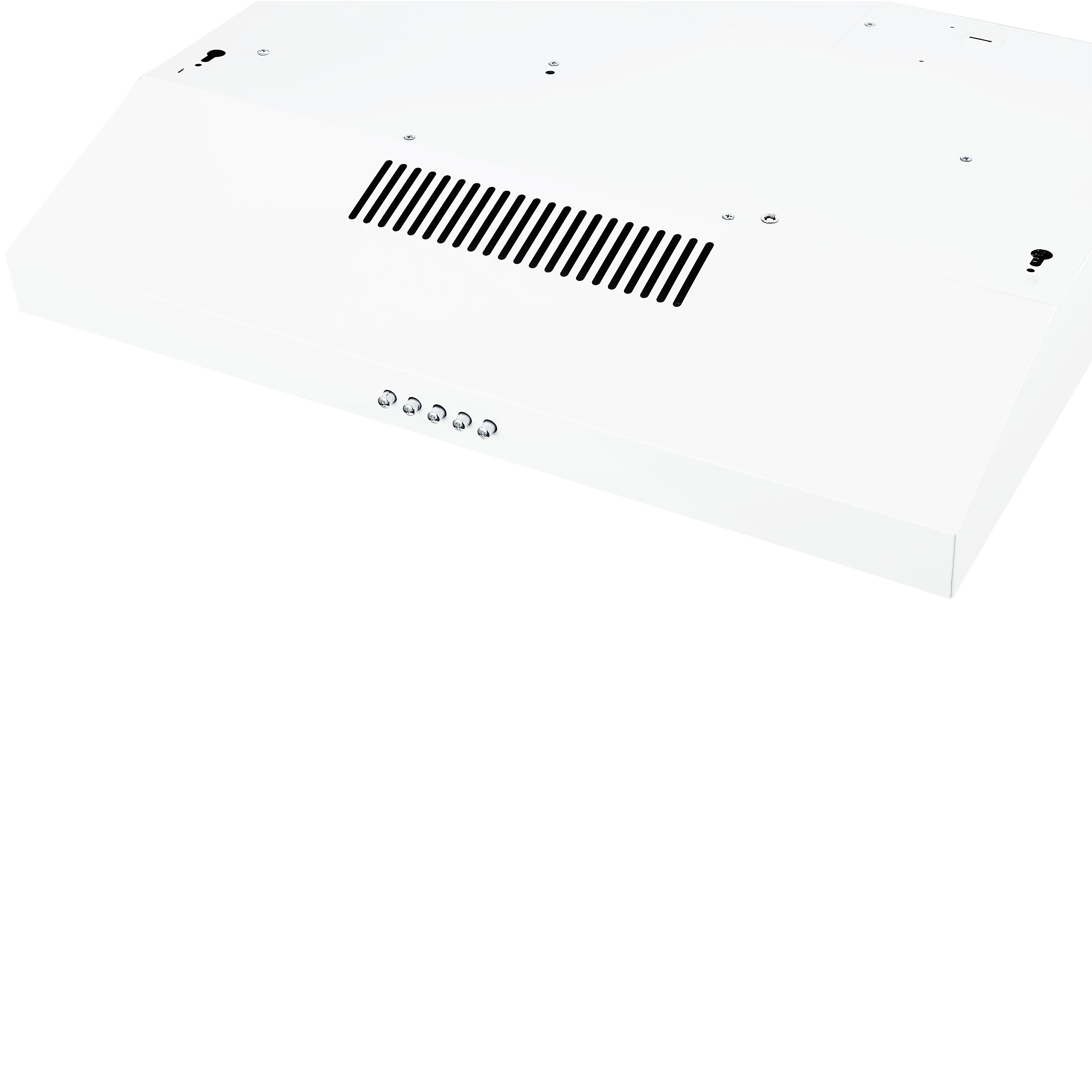 24 Inch Convertible Under Cabinet Range Hood in White - Powerful Kitchen Ventilation for Smoke & Odor Removal - Perfect for Small Kitchens & Apartments