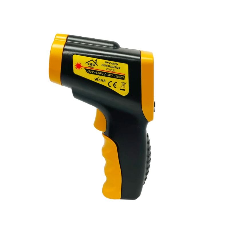 Non-Contact Infrared Thermometer Gun - Digital Laser Temperature Gun with LCD Display for Adults & Kids - Perfect for Cooking, HVAC, Industrial Use & Home Safety