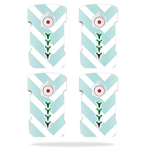 DJI Inspire 1 Battery Skin Wrap (4-Pack) - Durable Protective Cover Sticker in Aqua Chevron Design - Perfect for Drone Enthusiasts & Outdoor Adventures