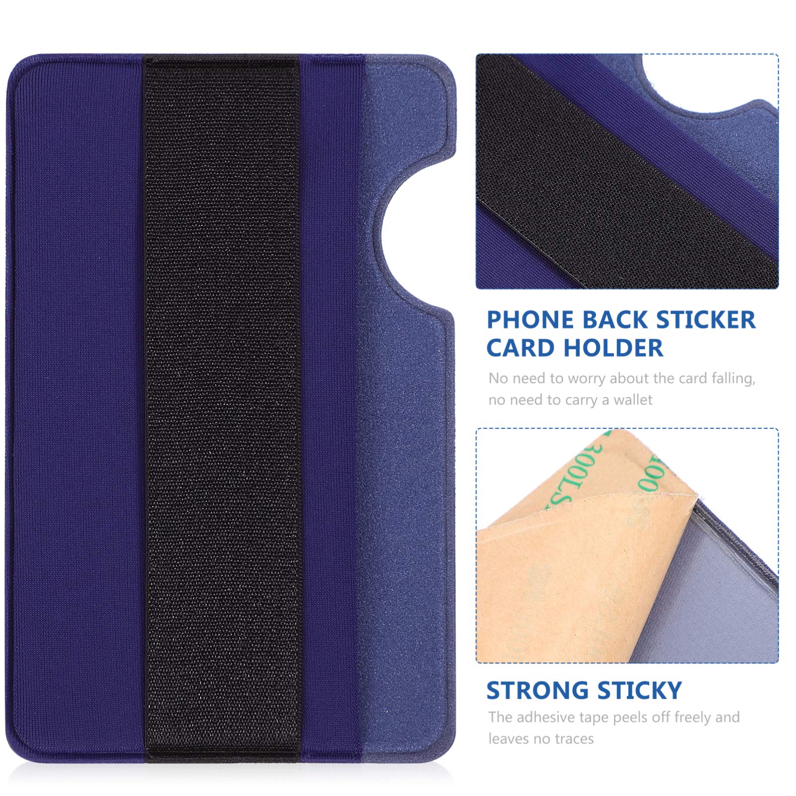 Hemobllo 1pc Sticky Phone Wallet - Slim Card Holder for iPhone & Android - Stick-On Back Pocket for Credit Cards, ID, Cash - Perfect for Women's Travel, Gym & Everyday Use