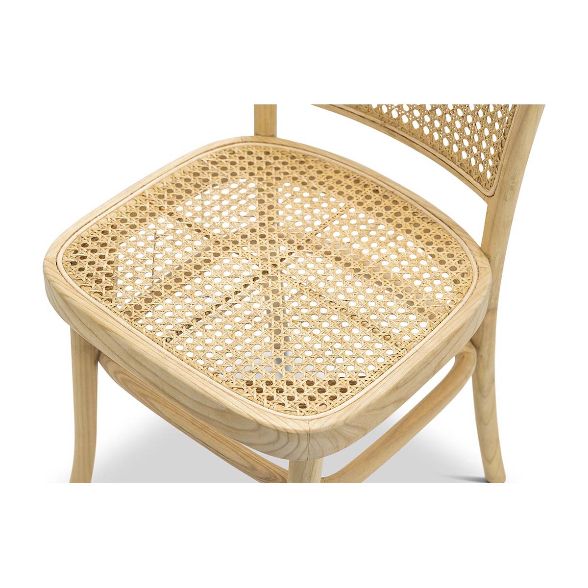 Modern Bentwood Rattan Dining Chairs Set of 2 - Natural Woven Seat & Sturdy Wooden Frame - Perfect for Kitchen, Dining Room, or Breakfast Nook