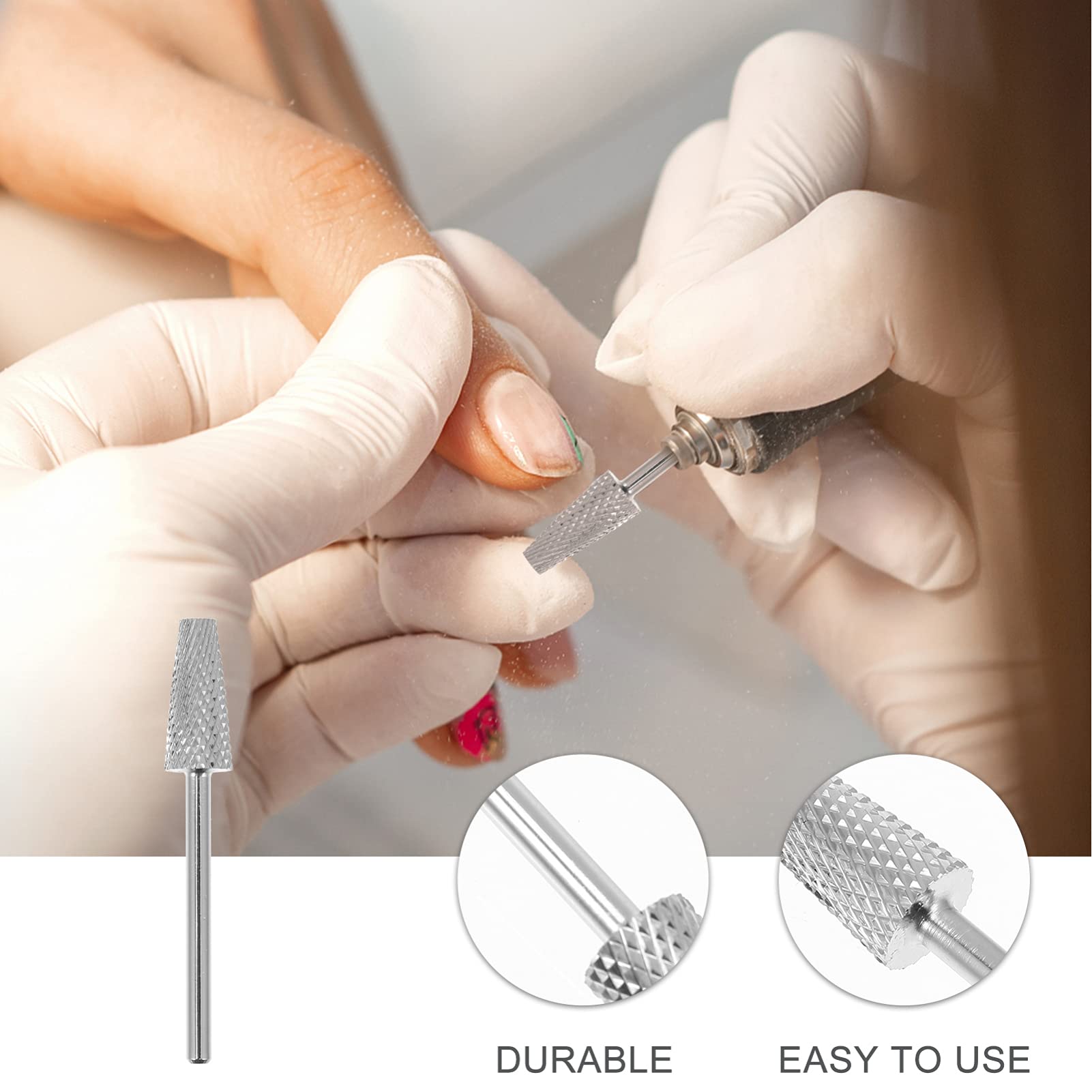 FOMIYES Professional Pedicure & Manicure Drill Bits Set - Tungsten Carbide Rotary Burr Carving Bits for Electric Nail Drill - Perfect for Nail Art, Salon & Home Use - Durable & Precise Nail Grinding Heads for Smooth & Safe Pedicures