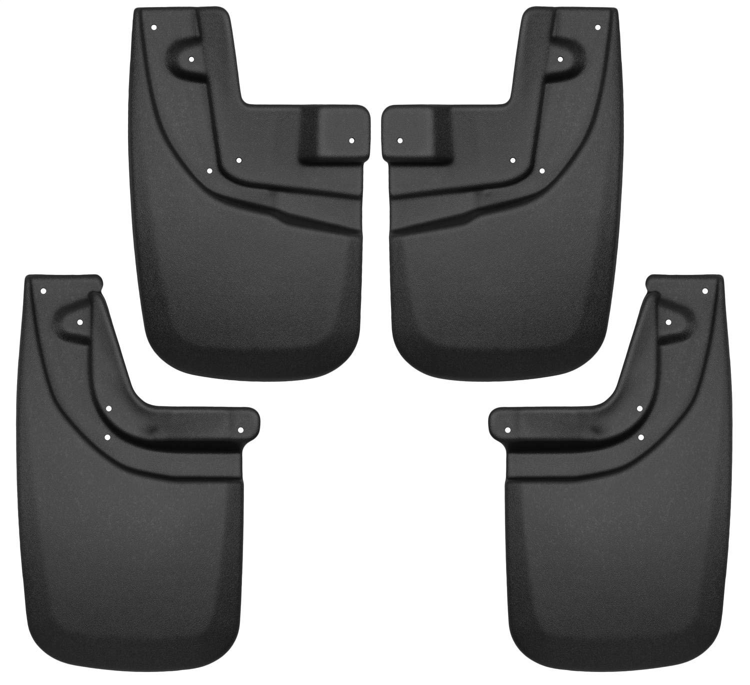 Husky Liners Front & Rear Mud Guards for 2005-2015 Toyota Tacoma with OEM Fender Flares - 4-Piece Black Set (56936) | Durable Protection Against Road Debris & Splash for Off-Road & Daily Driving