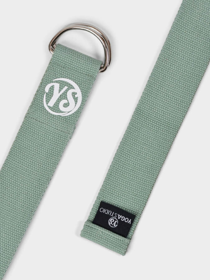 GOTS Certified Organic Cotton Yoga Belt with D-Ring - 2.5m (8.2ft) Stretchable Strap for Yoga, Pilates & Fitness - Perfect for Studio Practice, Home Workouts & Travel