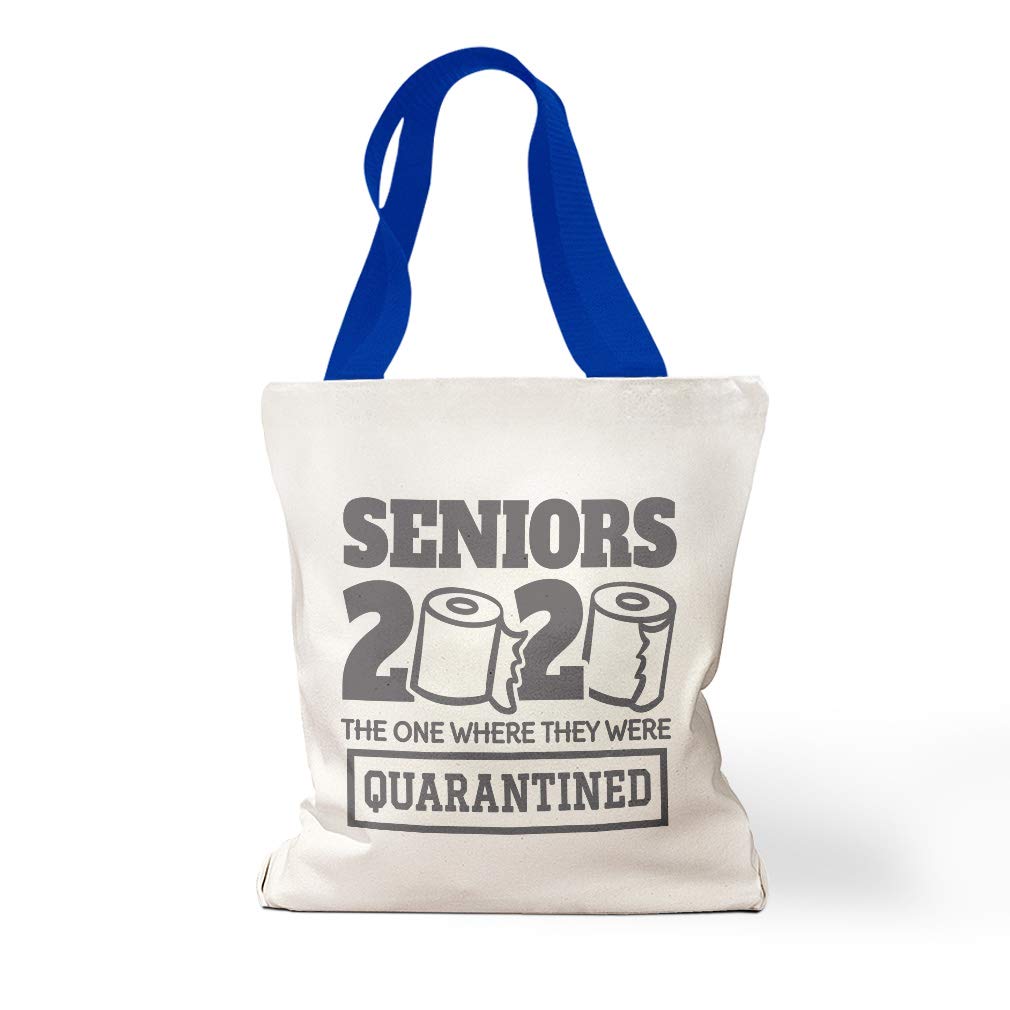 Eco-Friendly Canvas Tote Bag for Women - Reusable Shopping Bag, Beach Tote & School Bag in Royal Blue - Perfect for Graduation Gifts, Senior Class of 2020 & Quarantine Memories