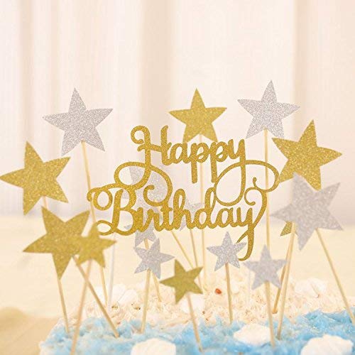 50 Pcs Silver Star Cupcake Toppers - Glitter Twinkle Little Star Cake Decorations for Birthday, Wedding, Baby Shower & Party Supplies | Perfect for DIY Desserts, Cupcake Decorating & Celebration Cakes