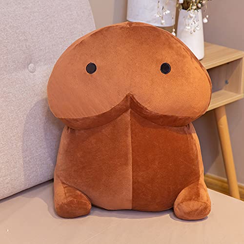 Funny Penis Doll Plush Throw Pillow - Soft Stuffed Animal Stress Relief Toy, Cute Kawaii Home Decor Gift for Adults, Girlfriend & Kids (Brown, 10CM) - Perfect for Gag Gifts, Bachelorette Parties & Stress Relief