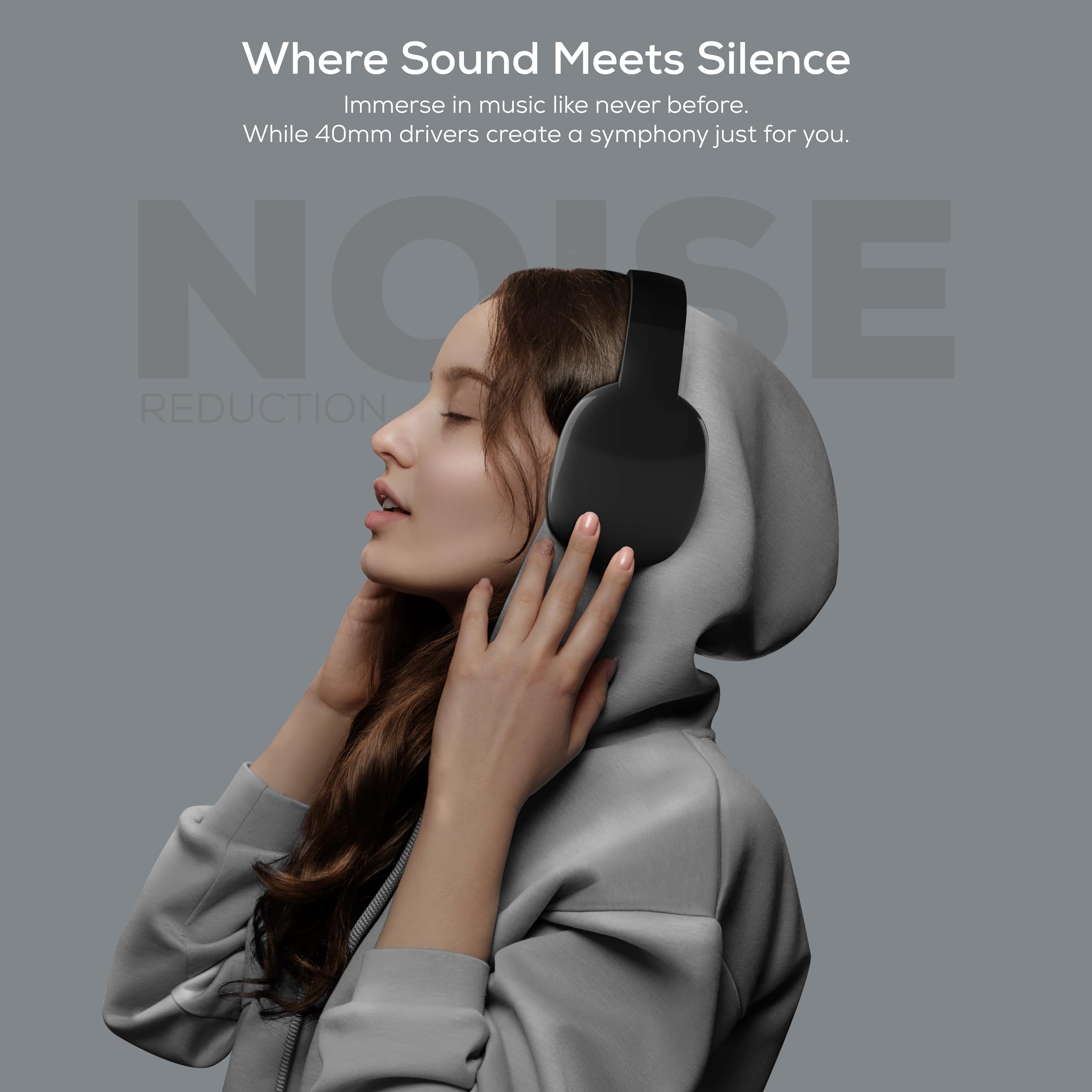 Gabba Goods Wireless Over Ear Bluetooth Headphones with Microphone - Noise Cancelling Headset for Travel, Work & Gaming - Built-in MicroSD, Wired/Wireless Modes - Compatible with TV, PC & Smartphones (Black) - Perfect for Commuting, Office Meetings & Home Entertainment