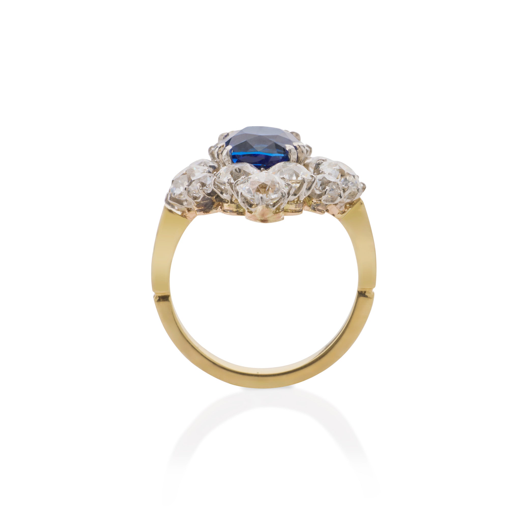Exquisite Edwardian AGL Certified Ceylon Sapphire & Diamond Vintage Ring – Elegant Engagement, Anniversary Gift for Her