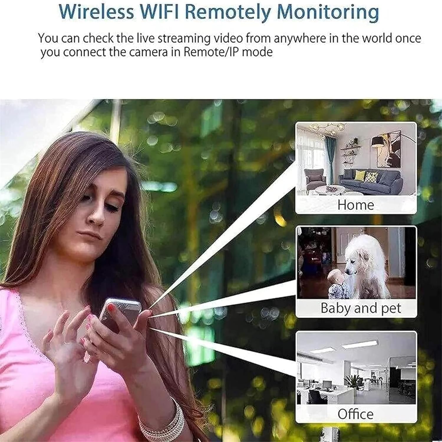 Ashopfun Mini Wireless WiFi Cat-Eye Security Camera - 3 Pack HD Night Vision Indoor/Outdoor Camera for Home, Office & Car Surveillance - Easy Installation & Motion Detection for 24/7 Protection