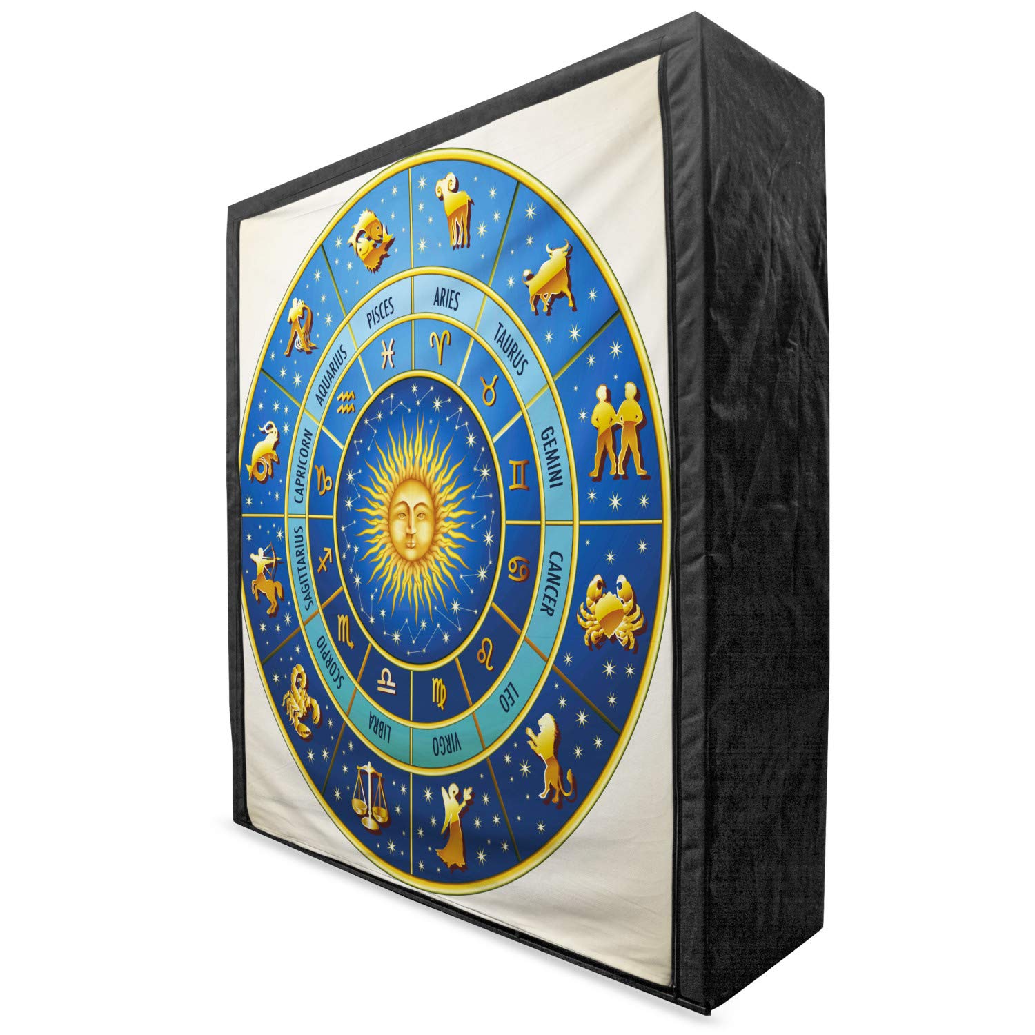 Ambesonne Astrology Portable Fabric Wardrobe with Wheel of Astrological Signs - 59