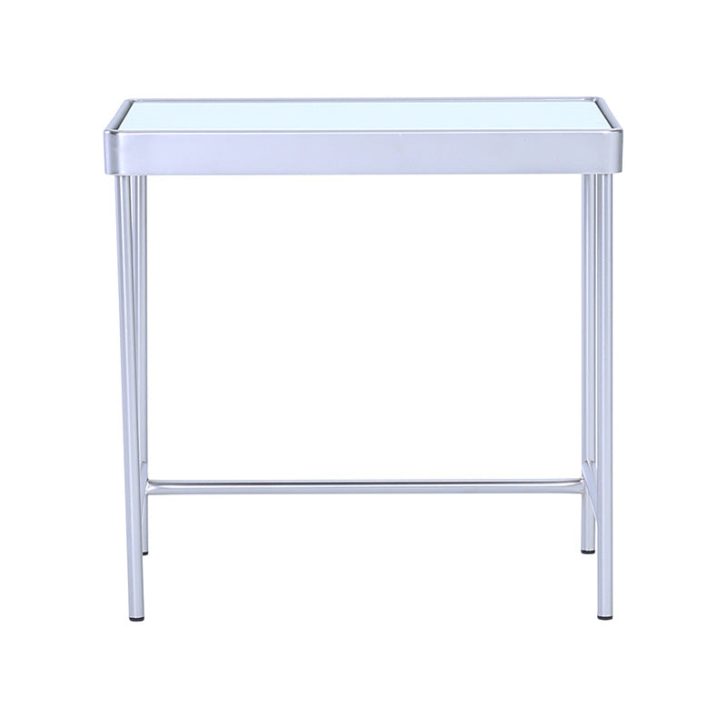 CAMEO Nest of 2 Tables with Mirror - Modern Side Tables for Living Room, Bedroom & Office - Space Saving Accent Tables with Stylish Mirror Design
