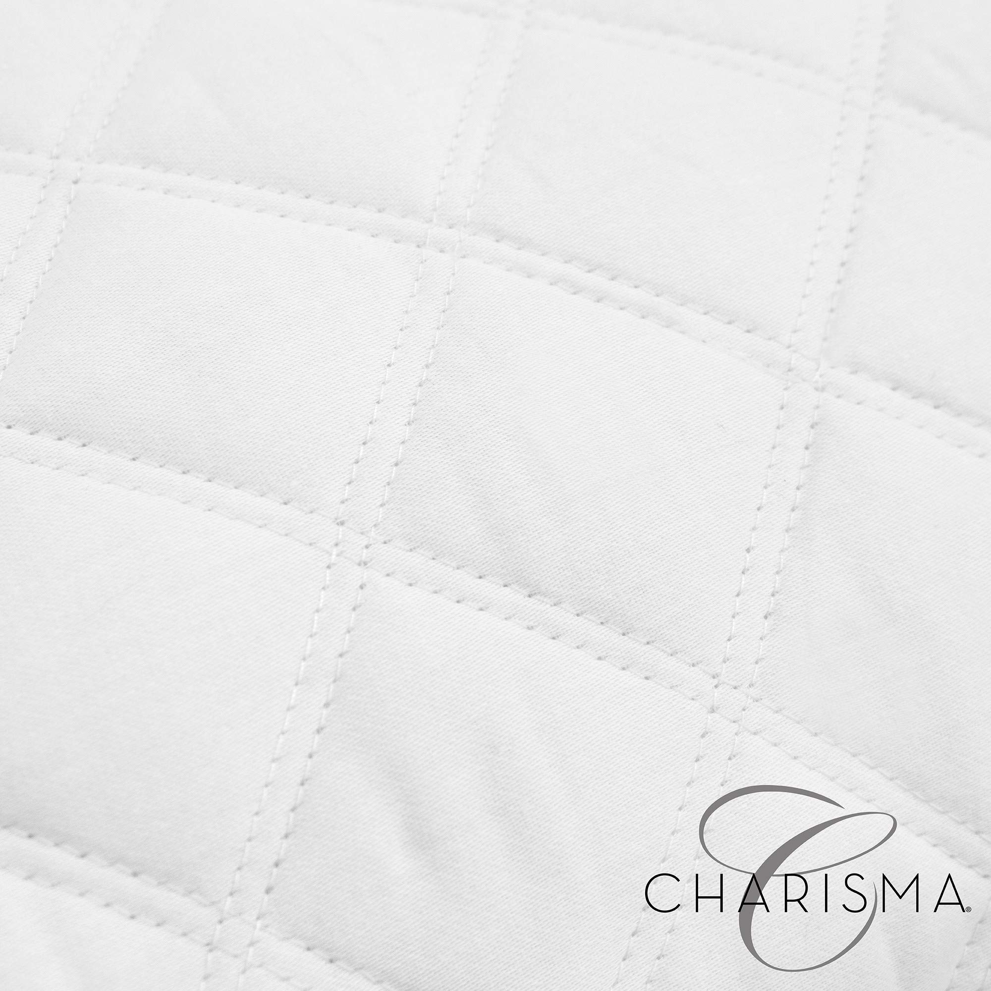 Charisma Gel Hybrid Bed Pillows - 2 Pack Cooling Memory Foam Pillows for Side, Back & Stomach Sleepers - Breathable & Supportive White Pillows for Better Sleep
