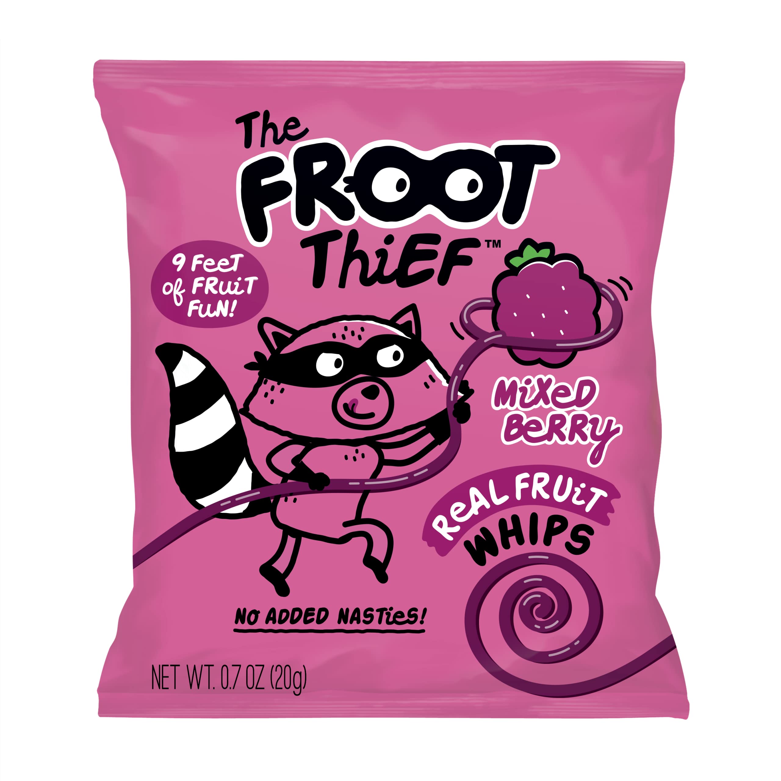 FROOT Thief Real Fruit Whips - 20 Count (1.06 Lbs) | Healthy Fruit Snacks for Kids & Adults | Perfect for Lunchboxes, Office Snacks & On-the-Go Energy