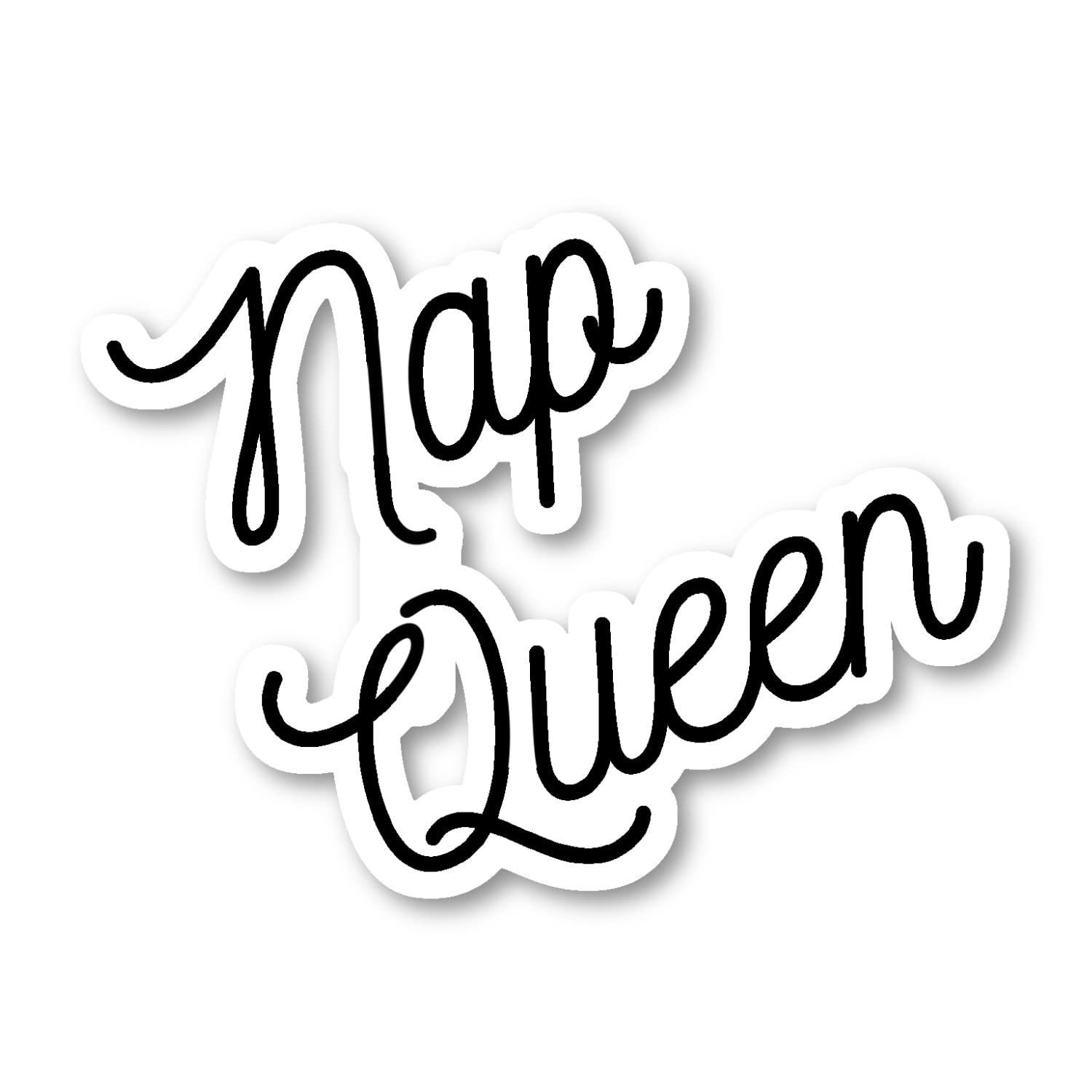 Nap Queen Sticker Pack (4 Pieces) - Funny Quote Vinyl Decals for Laptop, Phone & Tablet - 2.5 Inch Waterproof Stickers - Perfect for Laptops, Water Bottles, Notebooks & Tech Accessories