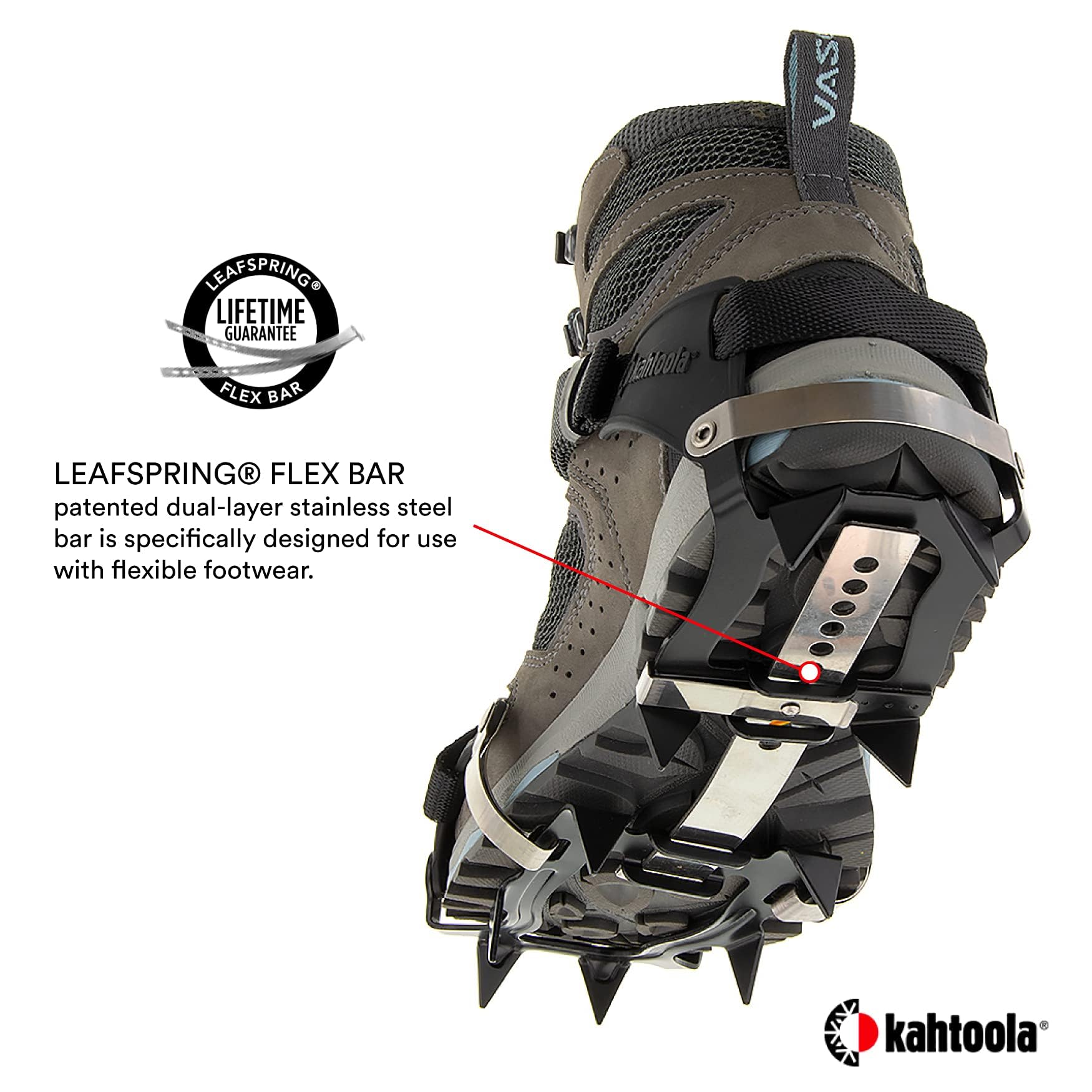 Kahtoola K10 Hiking Crampons - Lightweight Traction Cleats for Snow, Ice, and Mountain Trekking - Perfect for Winter Hiking, Mountaineering, and Icy Trail Adventures
