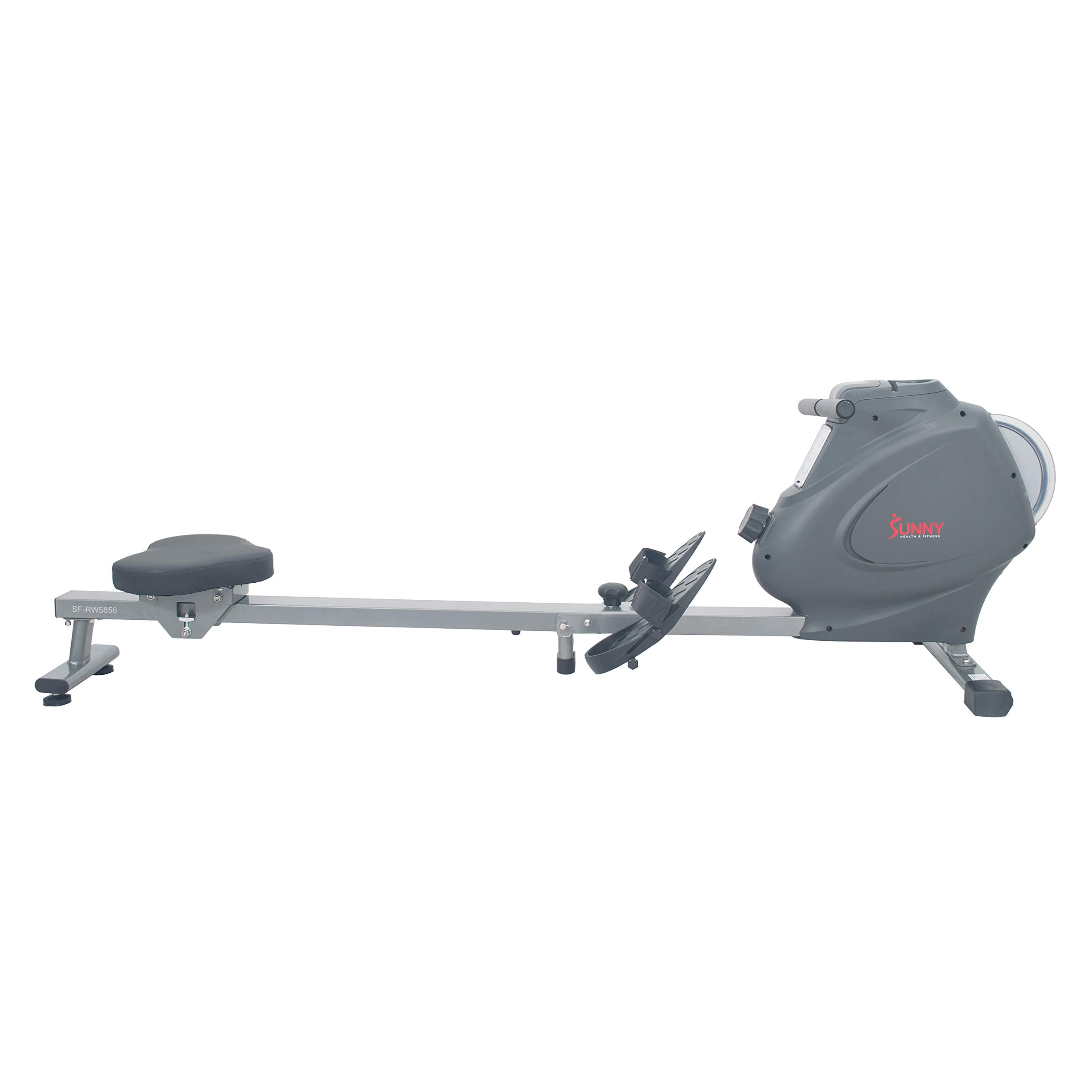 Sunny Health & Fitness Dynamic Air Rowing Machine with LCD Monitor - Full Body Workout Equipment for Home Gym, Cardio Training & Weight Loss | Perfect for Small Spaces & Apartment Fitness