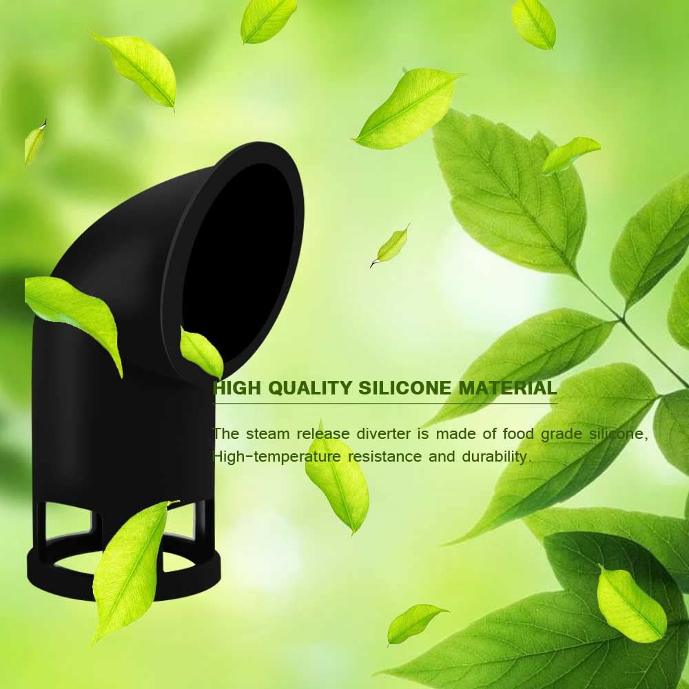 Silicone Steam Release Diverter for Instant Pot IP LUX DUO DUO Plus SV Evo - Compatible with Ninja Foodi, Crockpot, Power Cooker XL (3/6/8 Qt) - Perfect for Safer Pressure Cooking & Steam Control in Kitchens