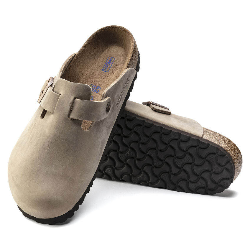 Birkenstock Boston Oiled Leather Soft Footbed Clog - Comfortable Unisex Slip-On Shoes in Tobacco Brown | Perfect for Home, Office & Casual Wear