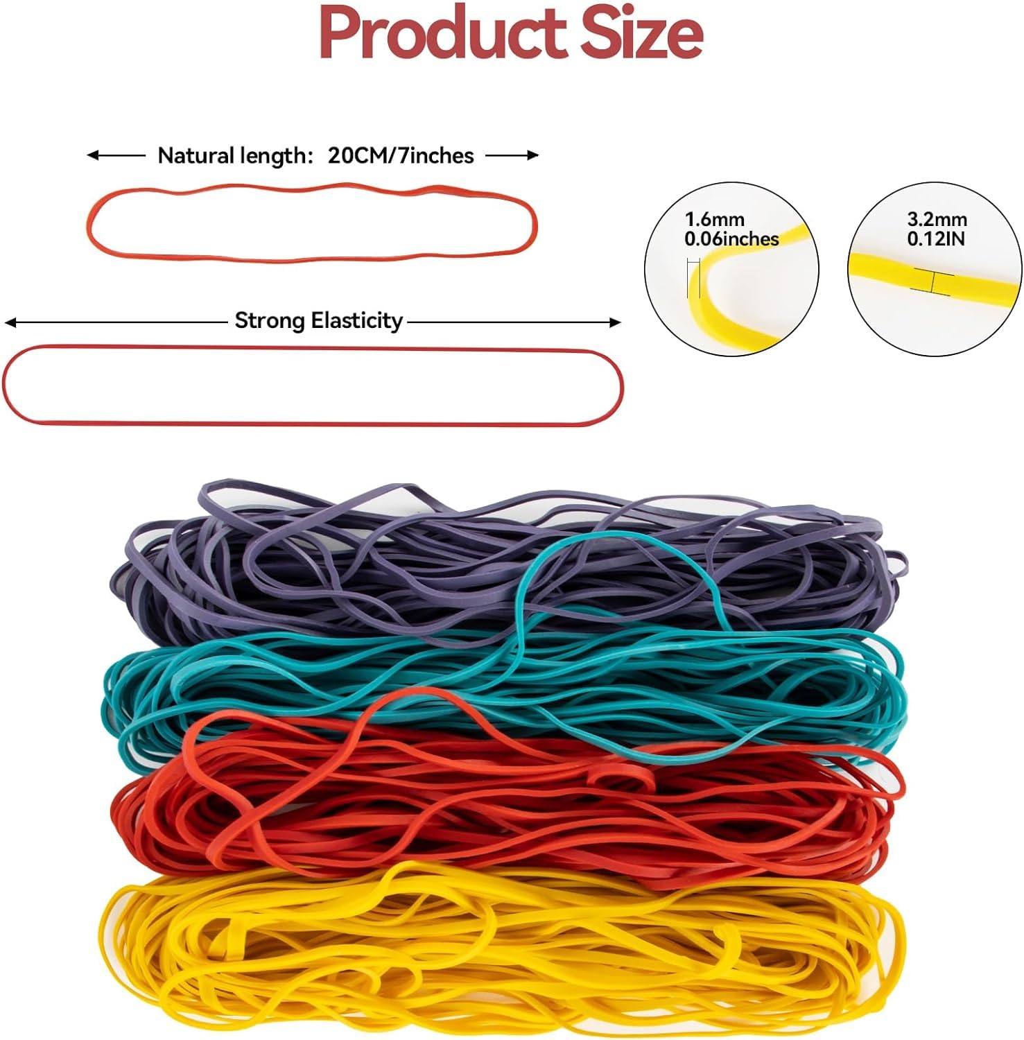 Multi-Color Heavy Duty Rubber Bands 7