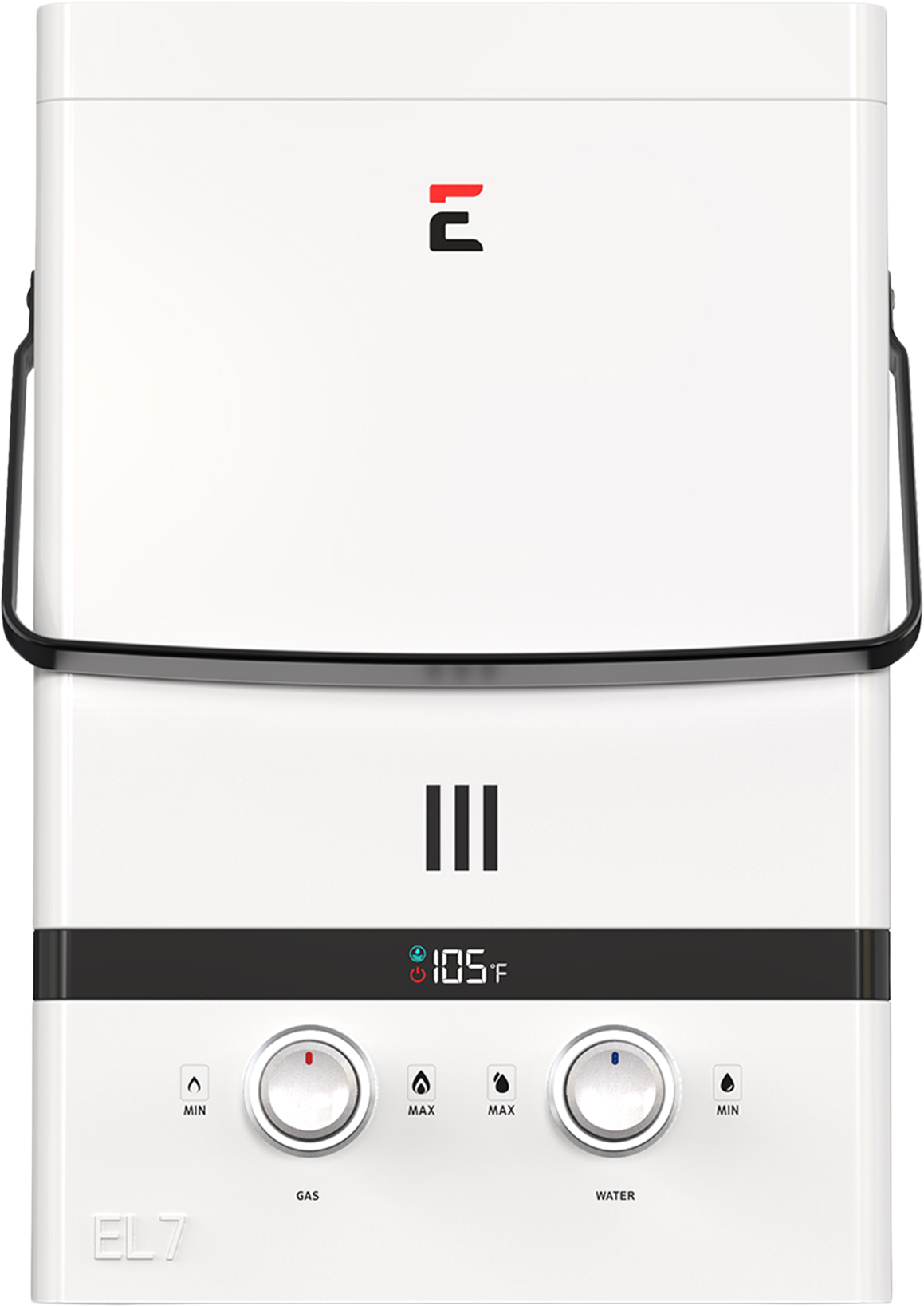 Eccotemp EL7 Luxe Tankless Water Heater - 1.85 GPM Liquid Propane Outdoor Water Heater with 80 PSI - Perfect for RV, Camping, and Off-Grid Living