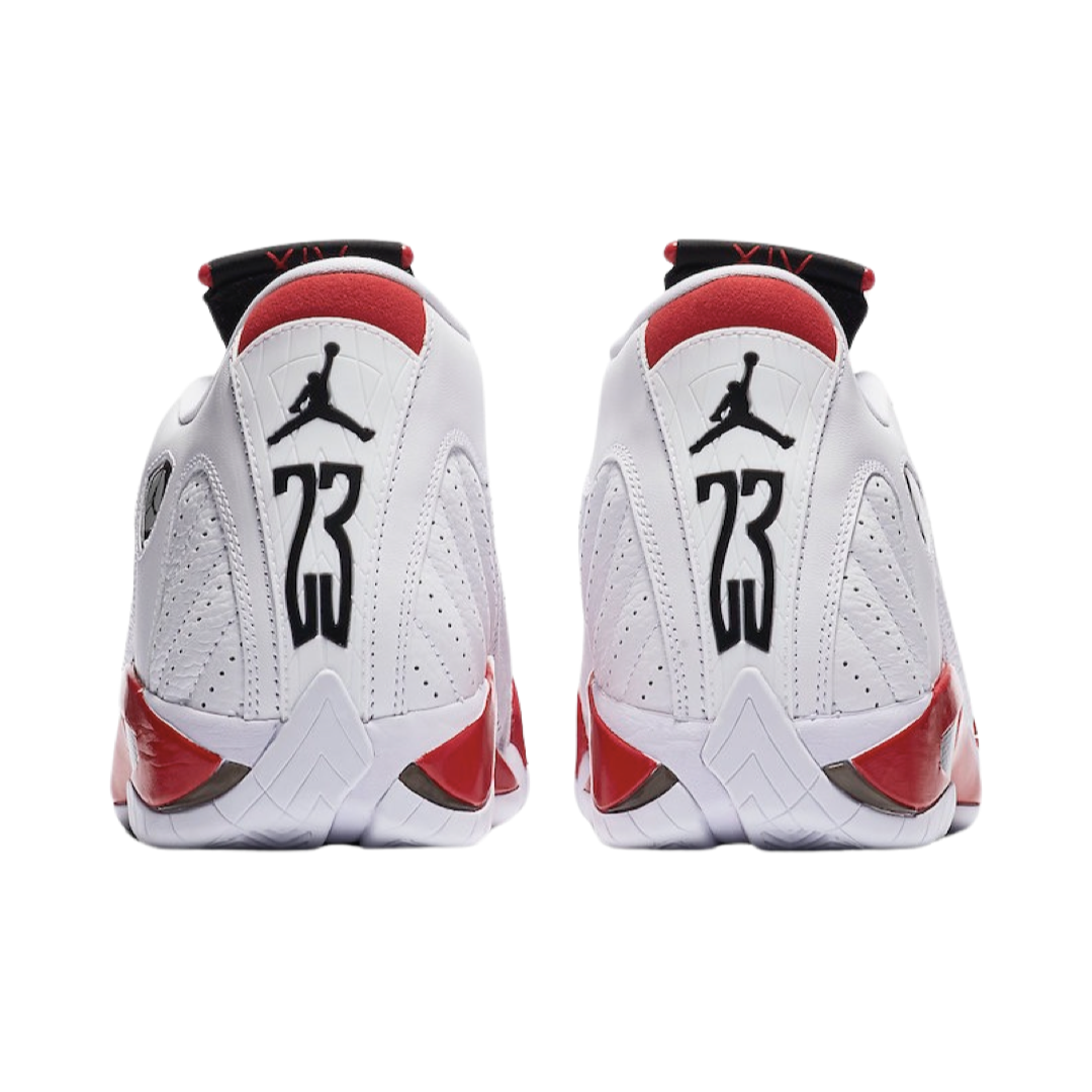 Air Jordan 14 Retro Candy Cane Sneakers - White, Black & Varsity Red Basketball Shoes for Men | Perfect for Streetwear, Basketball Games & Sneaker Collecting