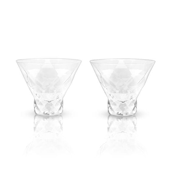 Viski Premium Gem Crystal Martini Glasses Set - Elegant Cocktail Glasses for Martini, Cosmopolitan & Margarita - Perfect for Home Bars, Parties & Wedding Receptions