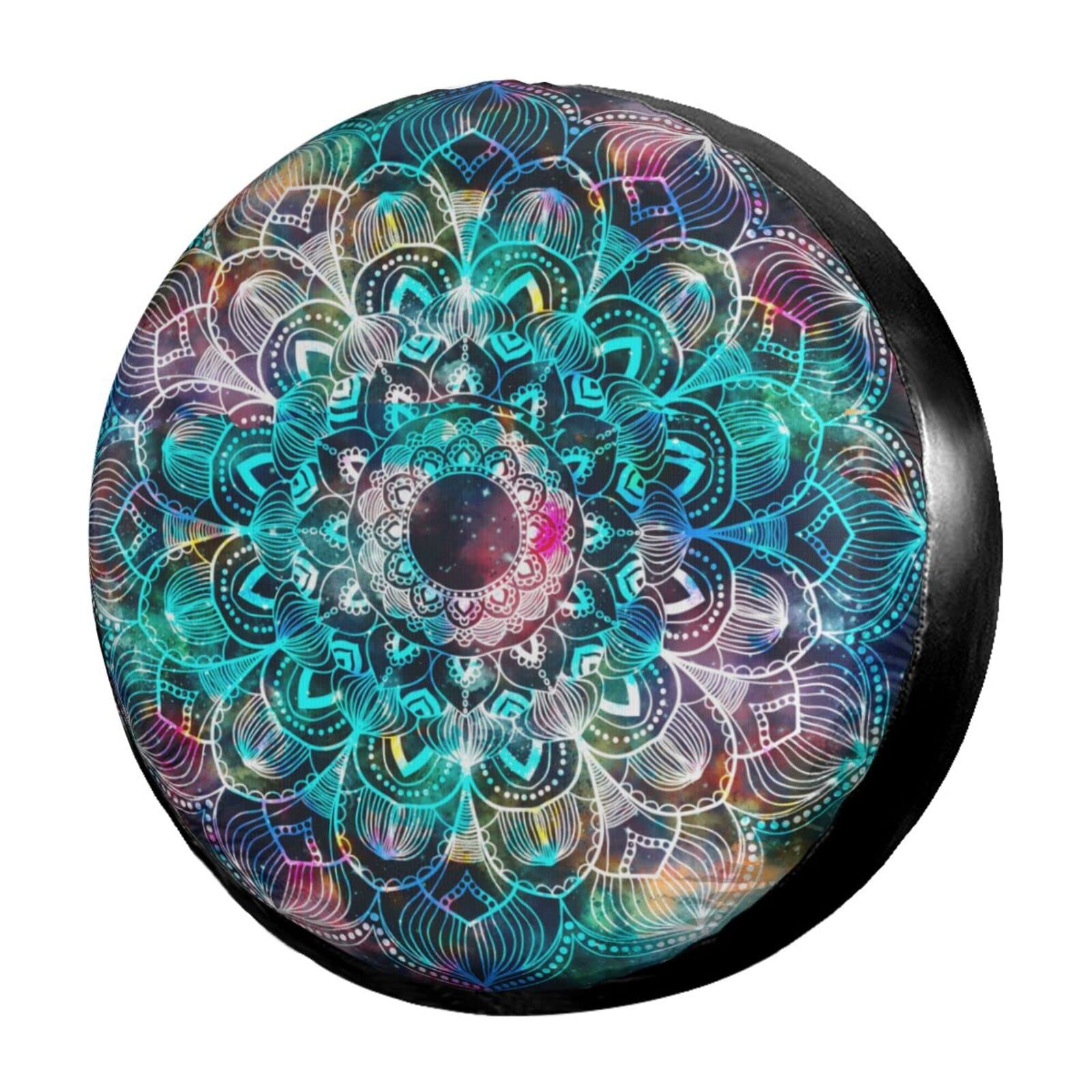 Bohemian Mandala Spare Tire Cover 17 Inch - Waterproof Dust-Proof Wheel Protector for RV, SUV, Trailer & Most Vehicles | Perfect for Camping, Road Trips & Outdoor Adventures