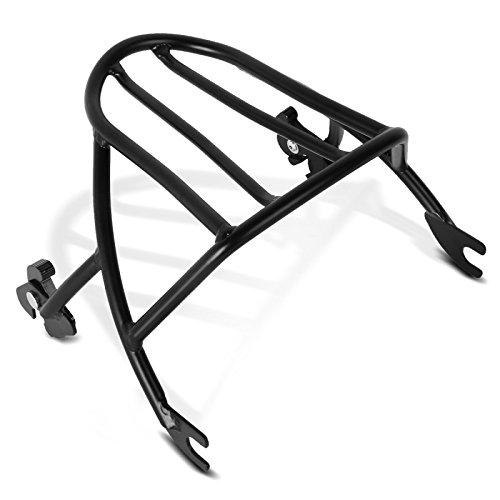 Detachable Luggage Solo Rack for Harley Davidson Sportster 1200 Roadster 2004-2008 | Black Motorcycle Saddlebag Mount | Perfect for Long Rides & Road Trips