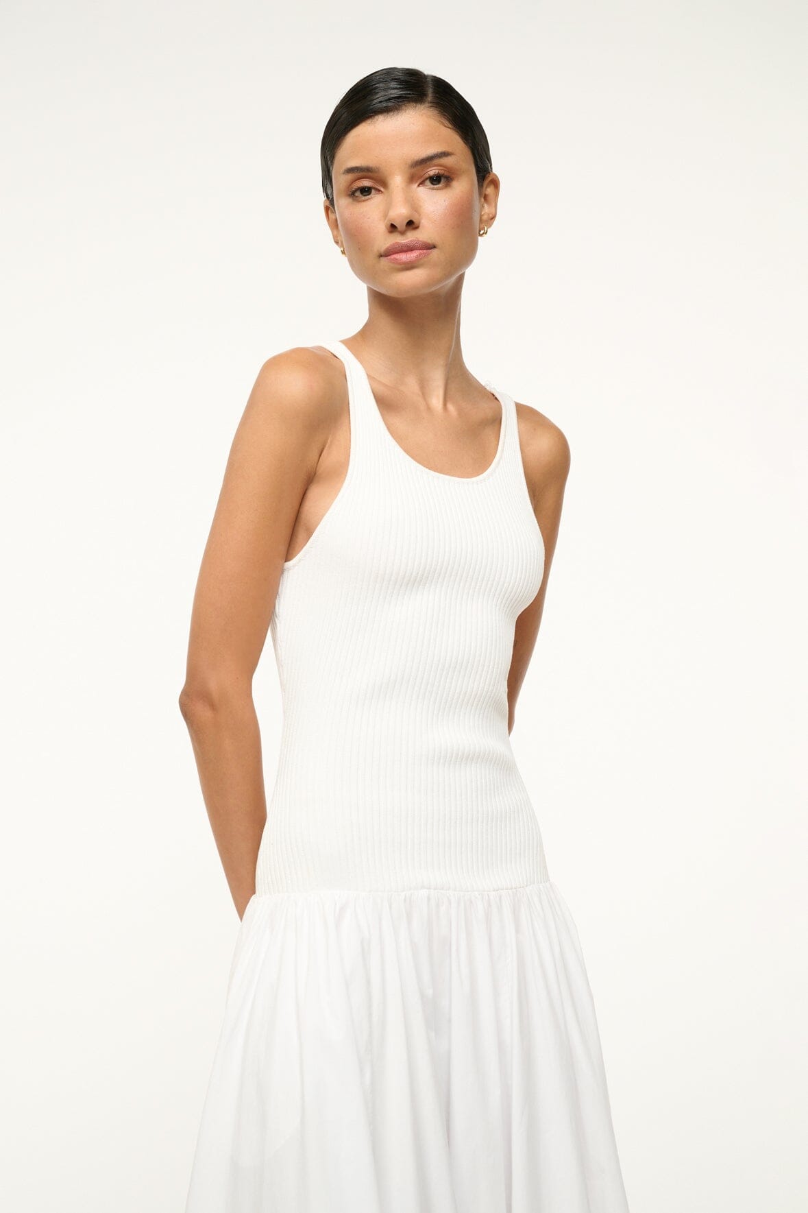 YAMILA Women's Summer White Dress - Flowy Casual Maxi Dress for Beach, Vacation & Party Wear