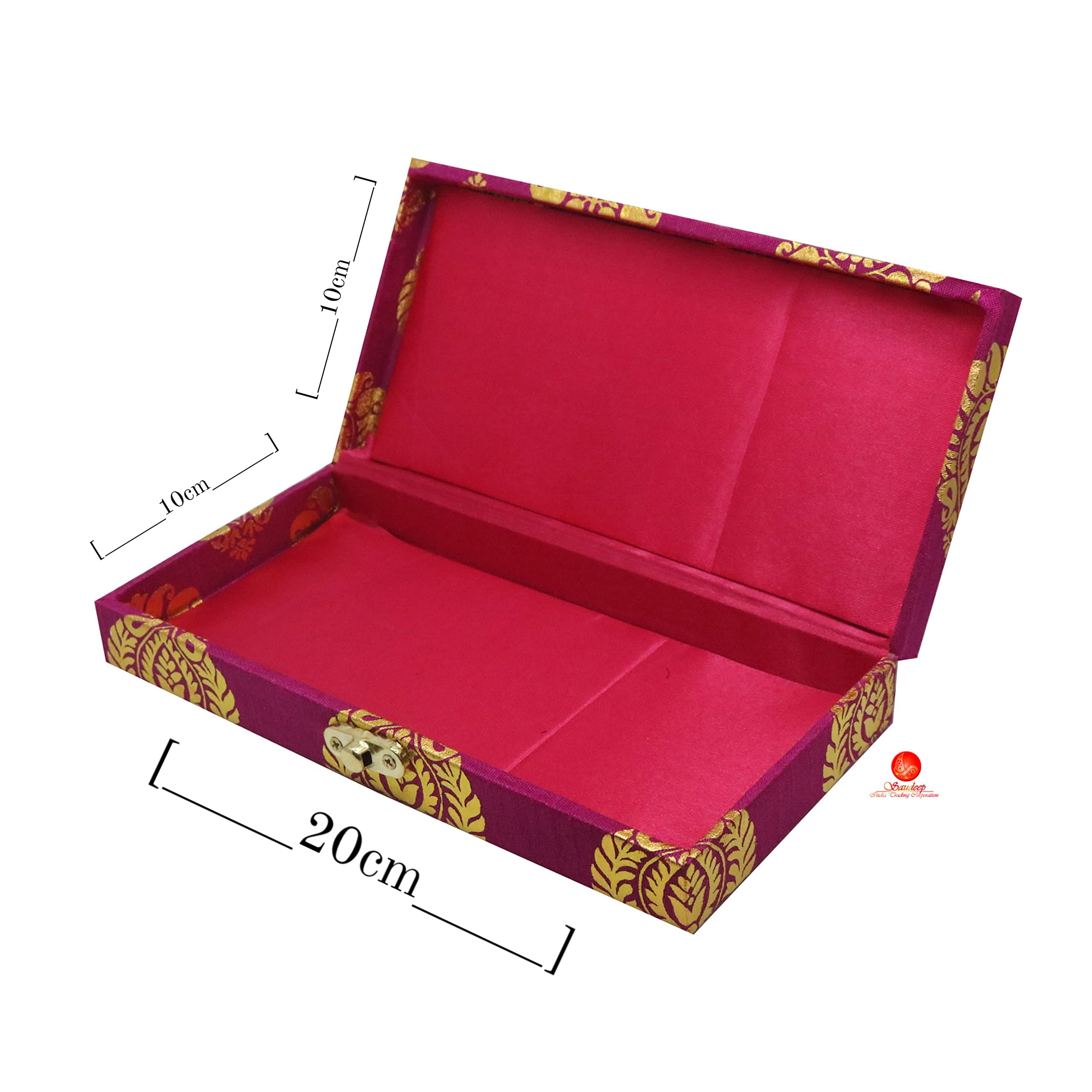 Wooden Decorative Cash Box - Jewelry & Gift Box for Weddings & Events