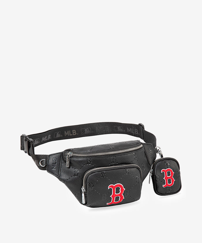 MLB Leather Sport Fanny Pack for Men & Women - Adjustable Waist Bag for Running, Hiking, Travel - Stylish & Durable Crossbody Belt Bag