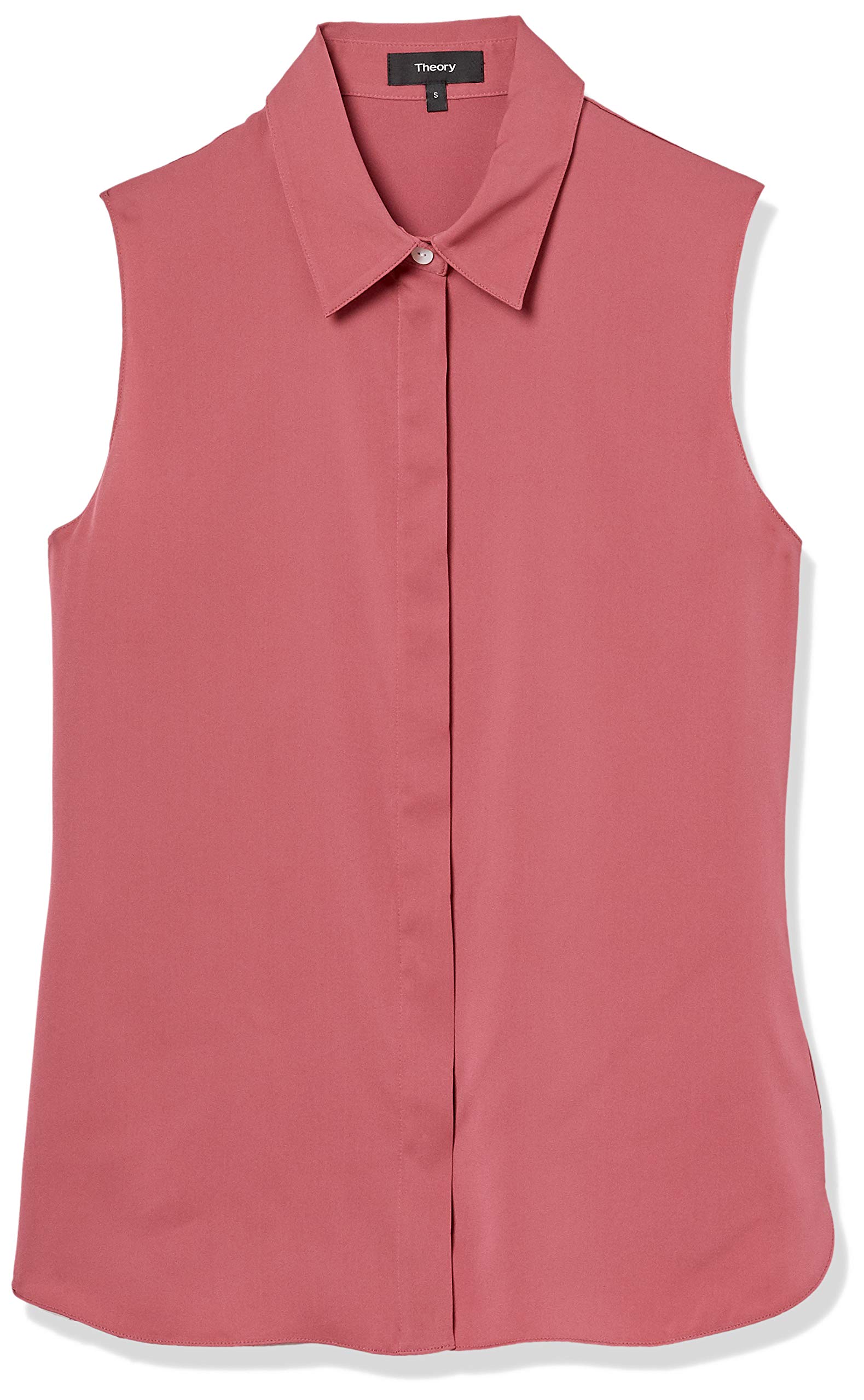 Theory Women's Classic Sleeveless Button Down Shirt - Elegant Office Wear & Summer Business Casual Blouse for Professional Women