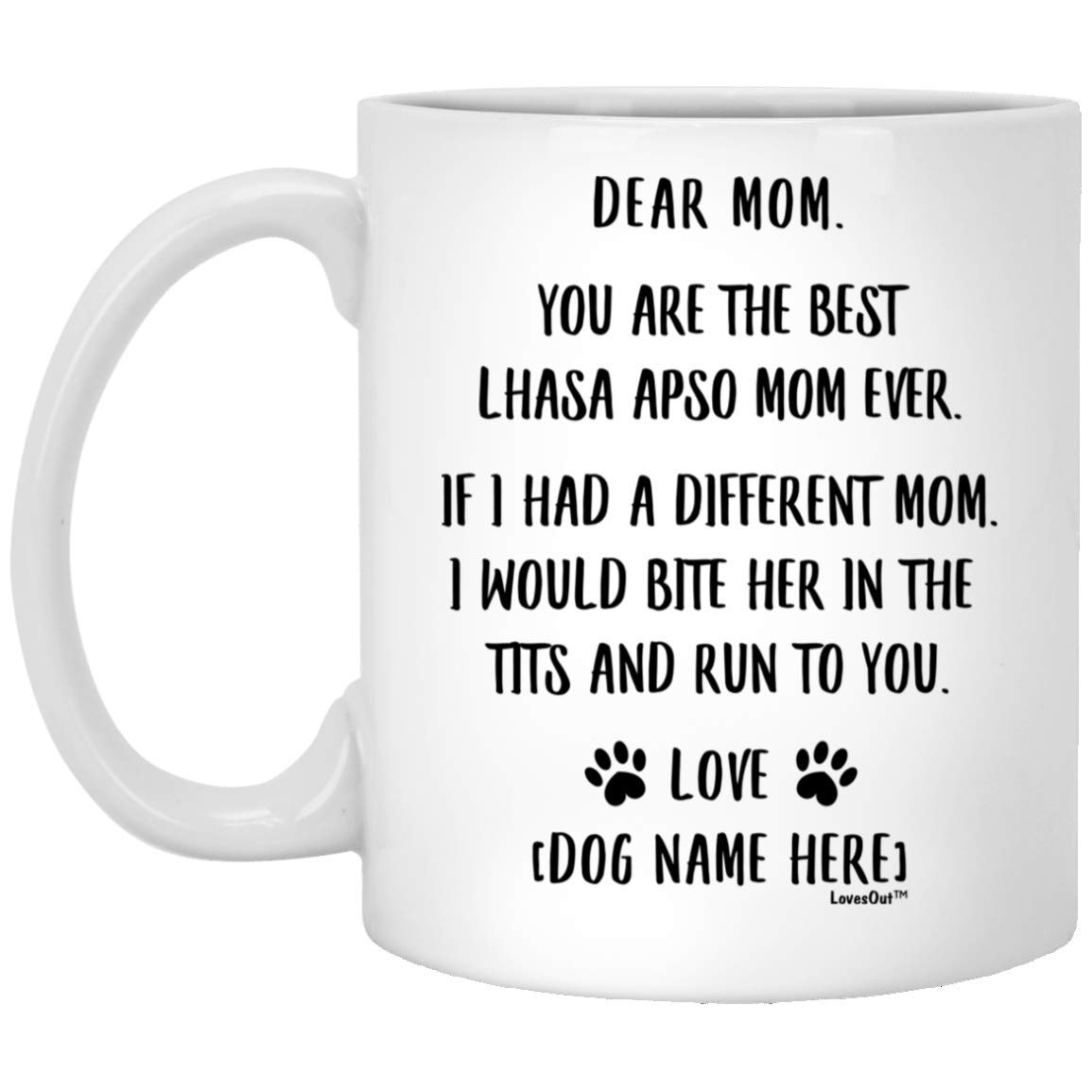 Personalized Lhasa Apso Coffee Mug - 11oz Funny Dog Mom Gift for Women, Christmas 2024 Present - Perfect for Tea, Coffee & Office Use