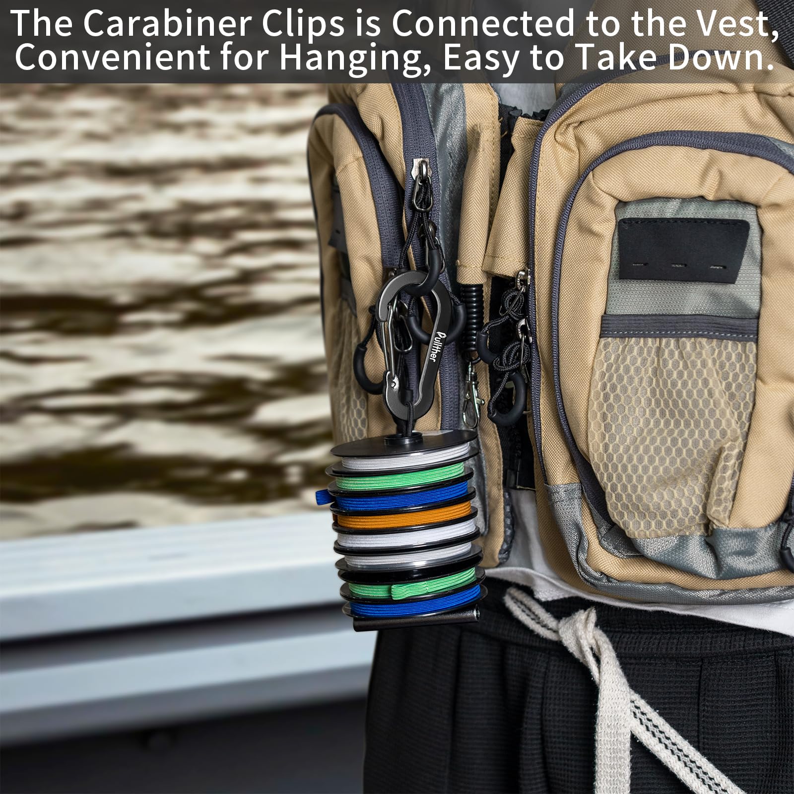 3 PCS Aluminum Fly Fishing Tippet Holder - Durable Leaders & Tippets Dispenser Tool for Trout Fishing Accessories (Great for Stream, River & Lake Fly Fishing)