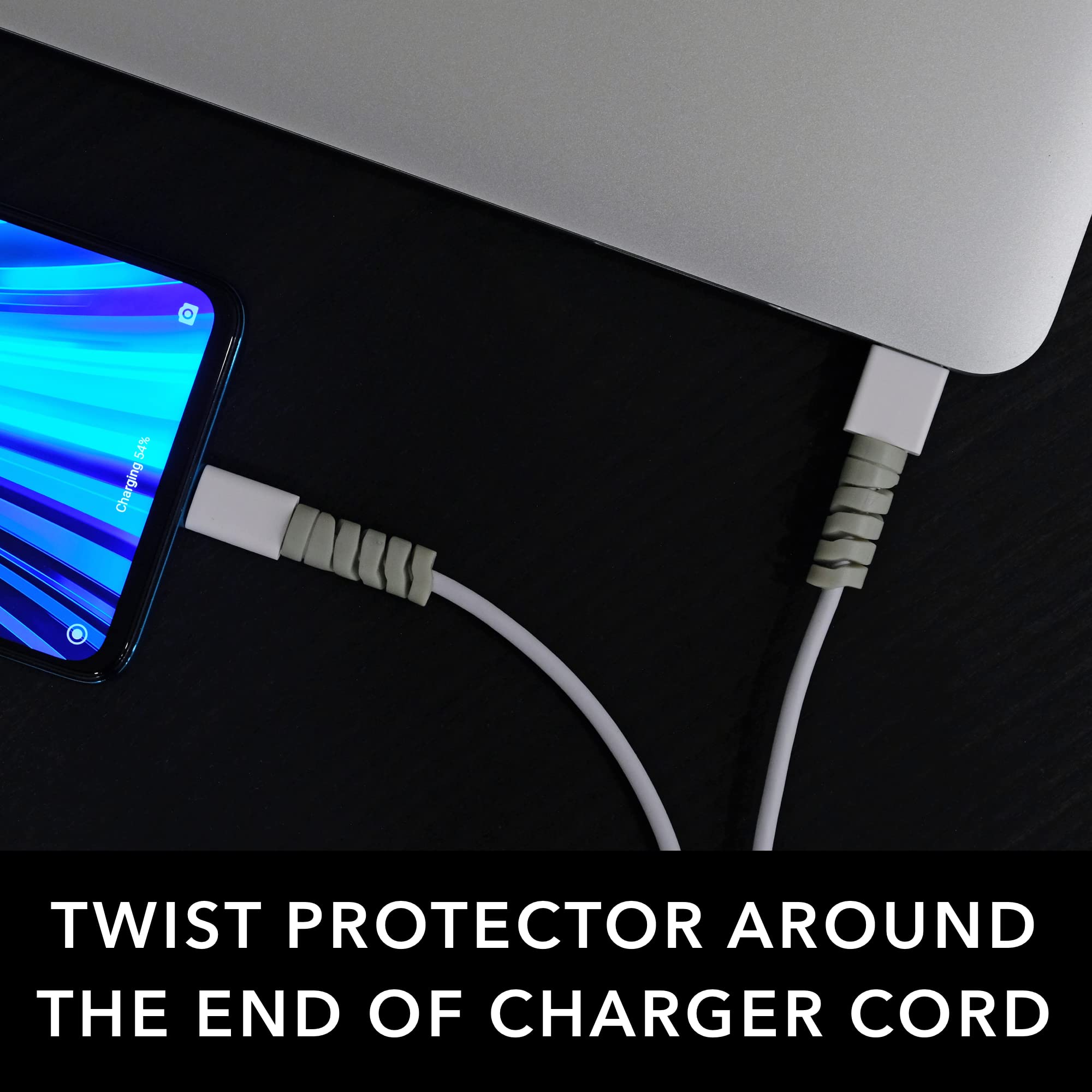 Artefact Cable Protector (10-Pack) - Durable Charger Protectors for iPhone, iPad, MacBook - Cord Saver & Organizer for Home, Office, Travel - Prevent Fraying & Damage to Charging Cables