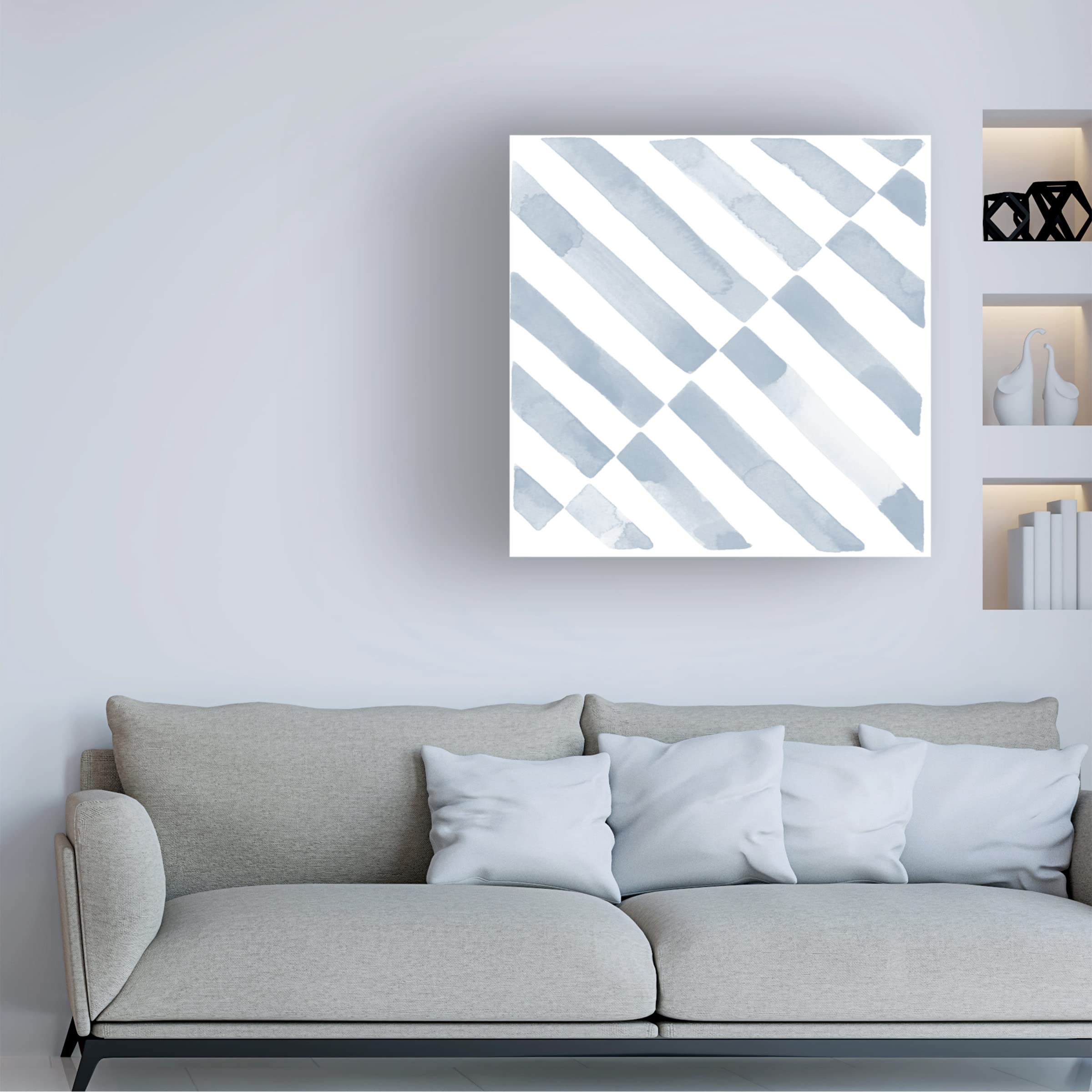 Grace Popp 'Muted Eccentricities IV' Canvas Wall Art Print - Modern Abstract Painting for Living Room, Bedroom & Office Decor