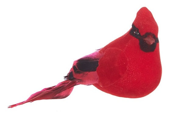5.5 Inch Clip-On Yuletide Cardinal Ornament - Festive Christmas Tree Decoration for Holiday Home Decor & Party Gifts