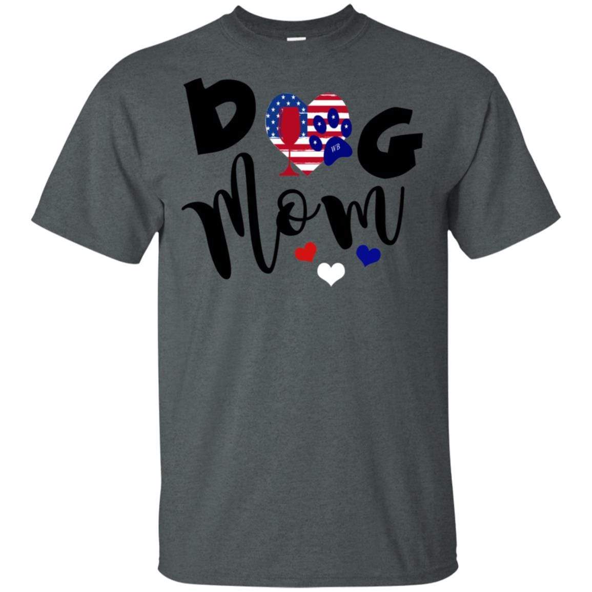 American Dog Mom Ultra Soft Cotton T-Shirt | WineyBitches.Co | Perfect for Pet Lovers, Dog Walks & Casual Outfits