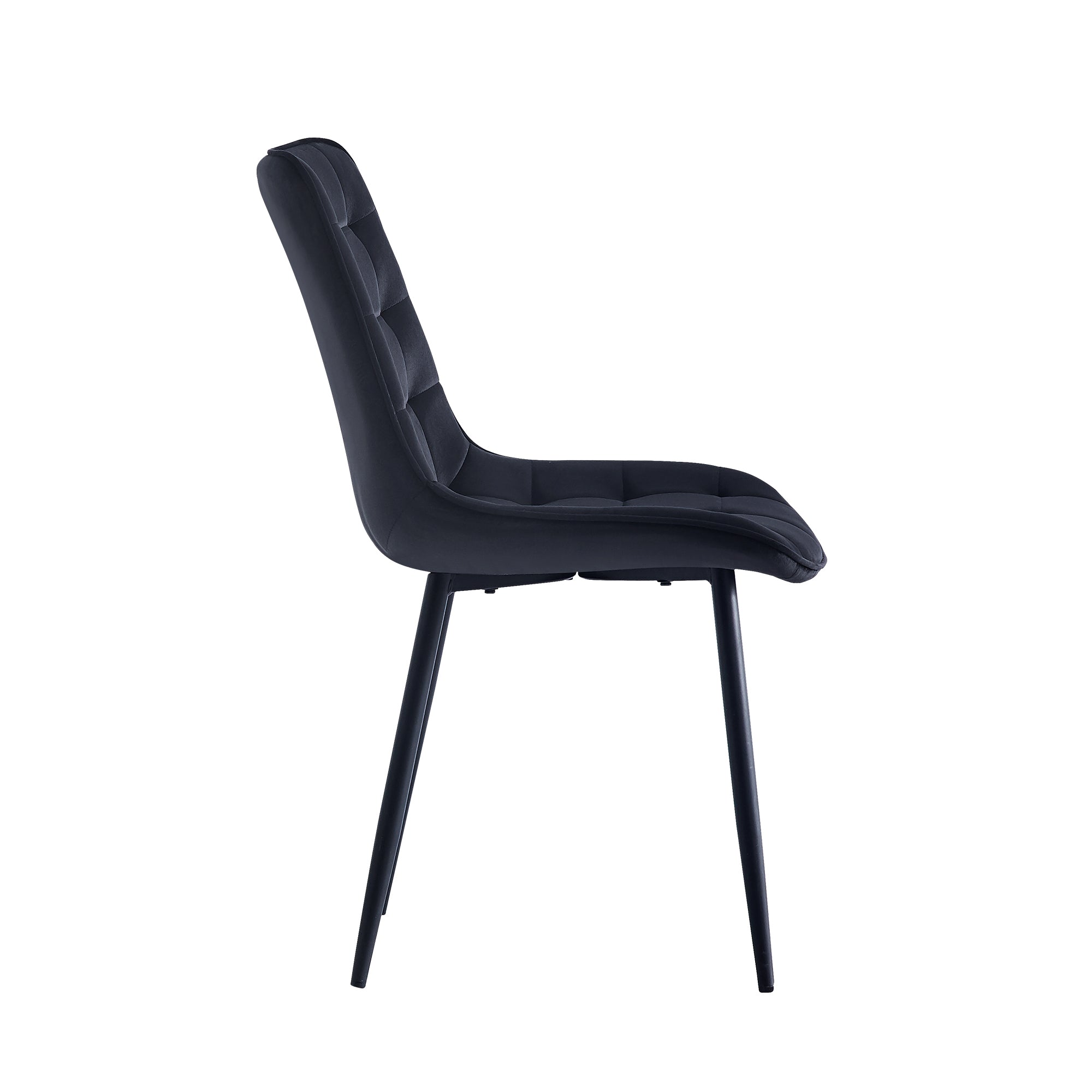 Modern Black Dining Chairs Set of 2 - Contemporary Style with Easy Assembly for Restaurants, Cafes, Offices & Living Rooms - Perfect for Home Dining & Commercial Spaces