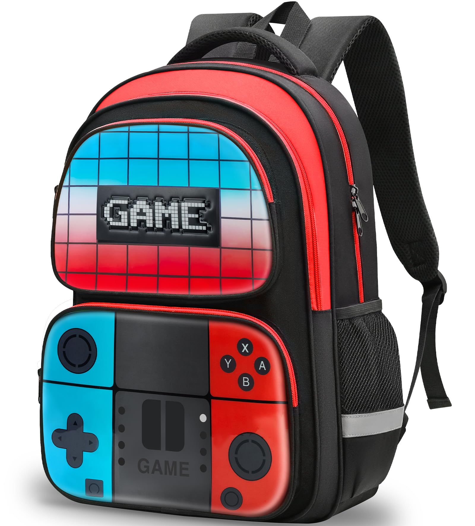 17 Inch Gamer Backpack for Boys - Durable School Bookbag for Kids & Students, Elementary to Middle School - Perfect for Gaming, School, Travel & Daily Use