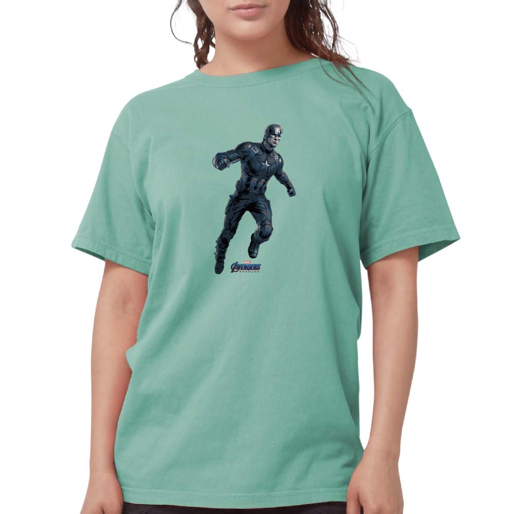 Captain America Women's Comfort Colors T-Shirt - Soft Vintage Style Marvel Superhero Tee for Casual Wear & Fan Gifts