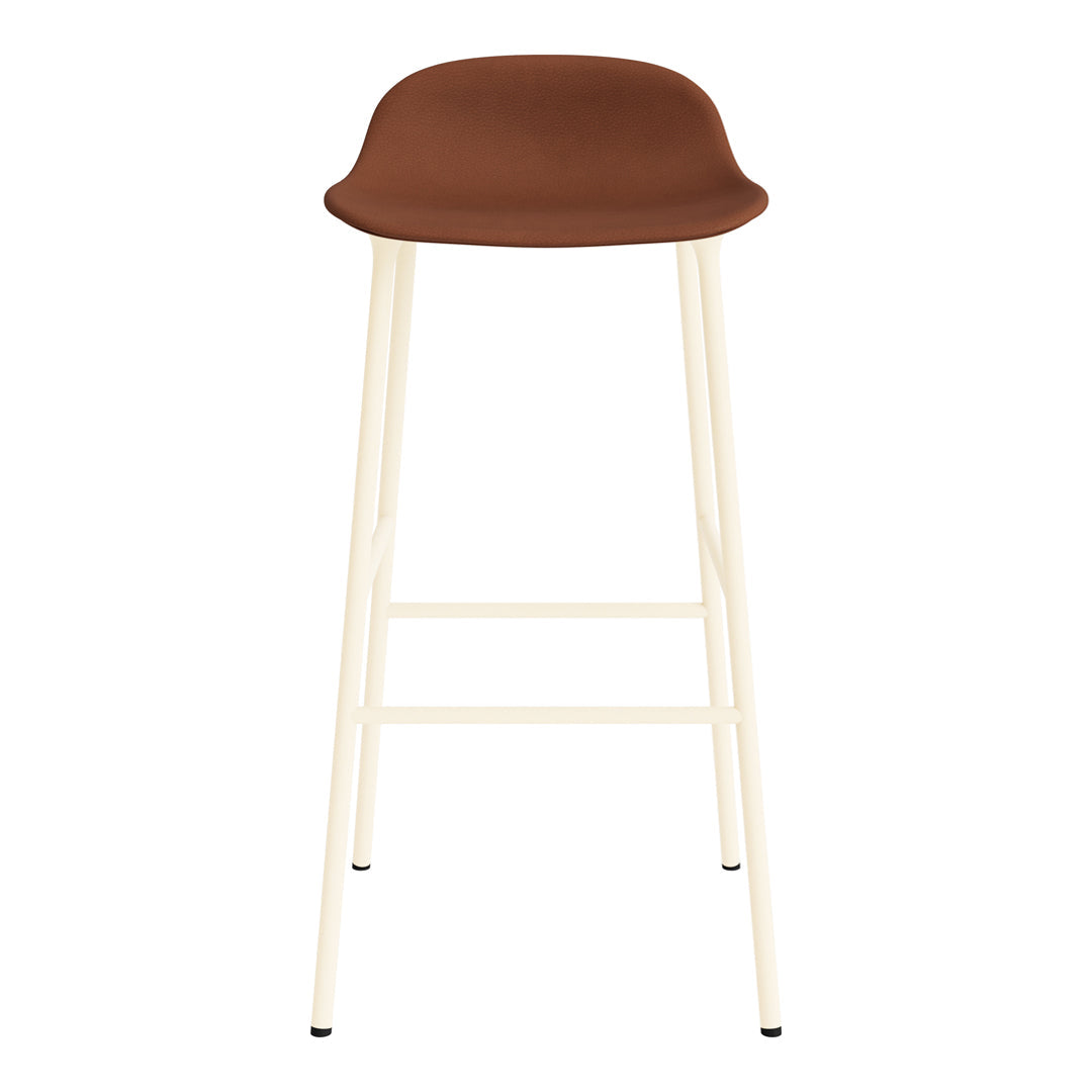Modern Form Bar Stool with Metal Legs & Upholstered Seat - Perfect for Kitchen Islands, Home Bars & Commercial Use