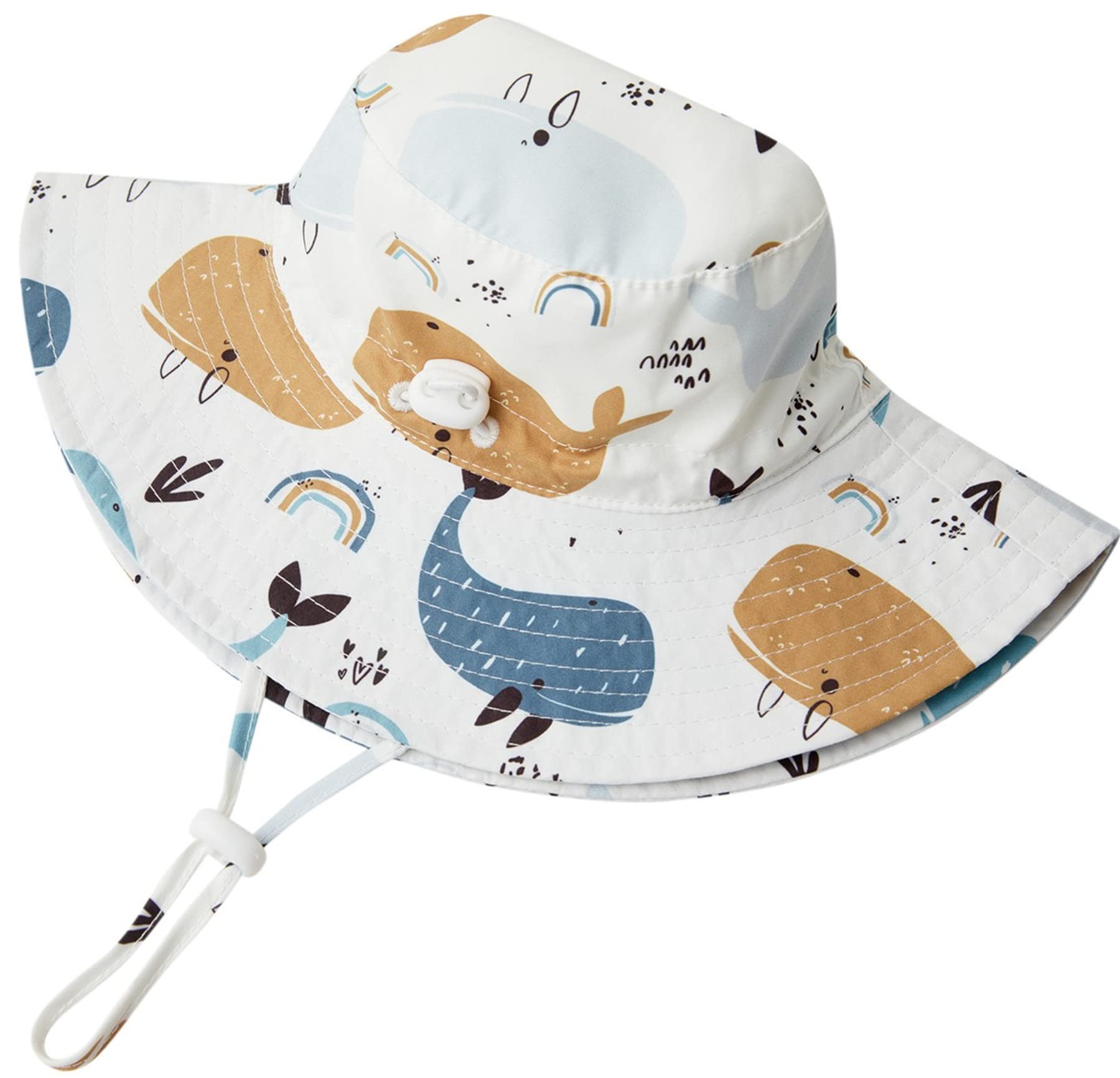 UPF 50+ Baby Sun Hat for Toddlers - Wide Brim Bucket Hat for Boys & Girls - UV Protection Summer Beach Hat for Outdoor Play, Swimming, Park & Travel