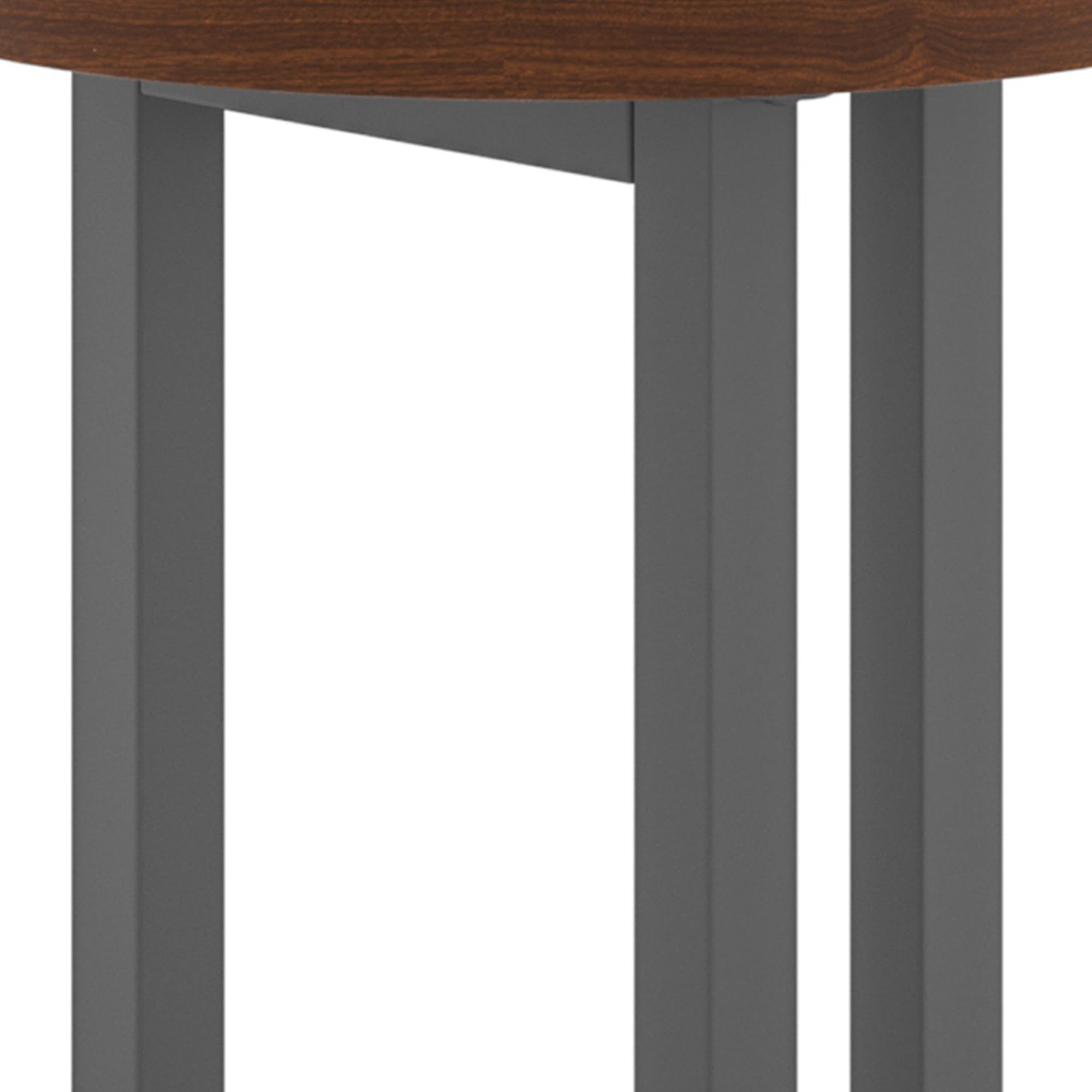 Homestyles Merge End Table - Brown Wood Nightstand for Living Room, Bedroom, or Office - Perfect for Lamps, Books, and Decor