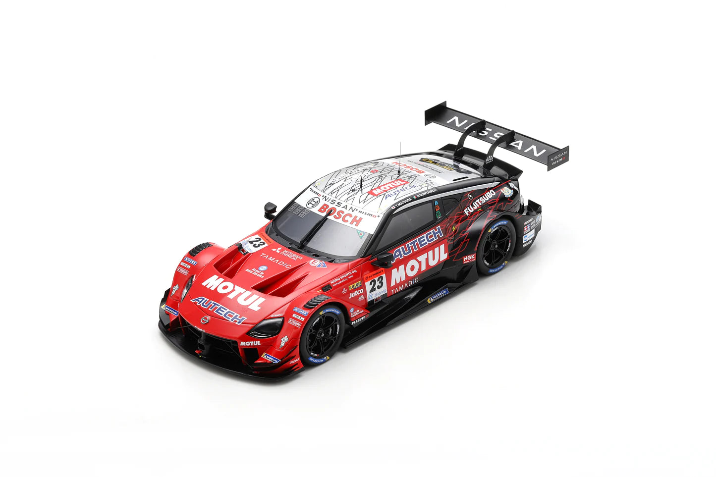 1:18 Scale Spark Models MOTUL AUTECH Z No.23 NISMO GT500 SUPER GT 2023 Diecast Car - Tsugio Matsuda & Ronnie Quintarelli - Collectible Racing Model for Display & GT500 Fans
