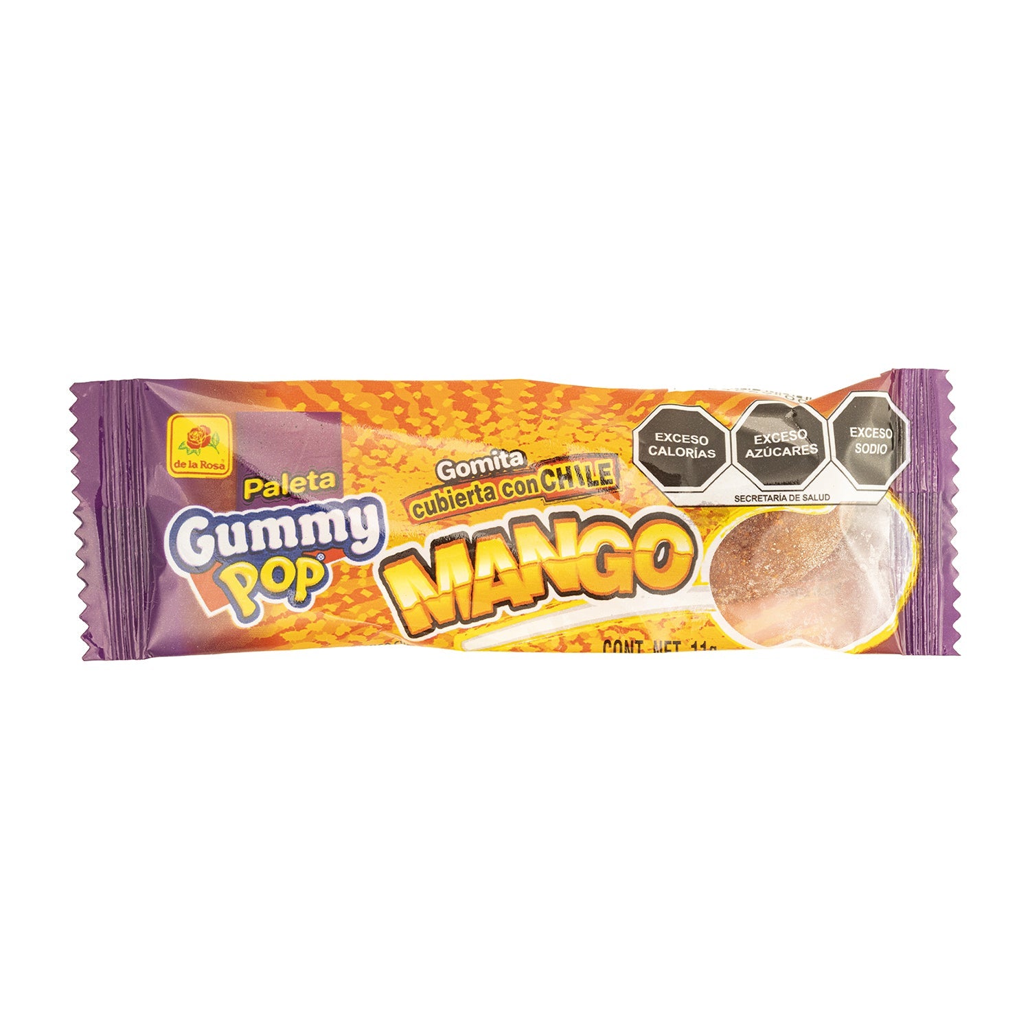 De La Rosa Gummy Pop Mango Candy - 55 Count Bag | Sweet & Chewy Mexican Treat | Perfect for Parties, Snacking & Gifts